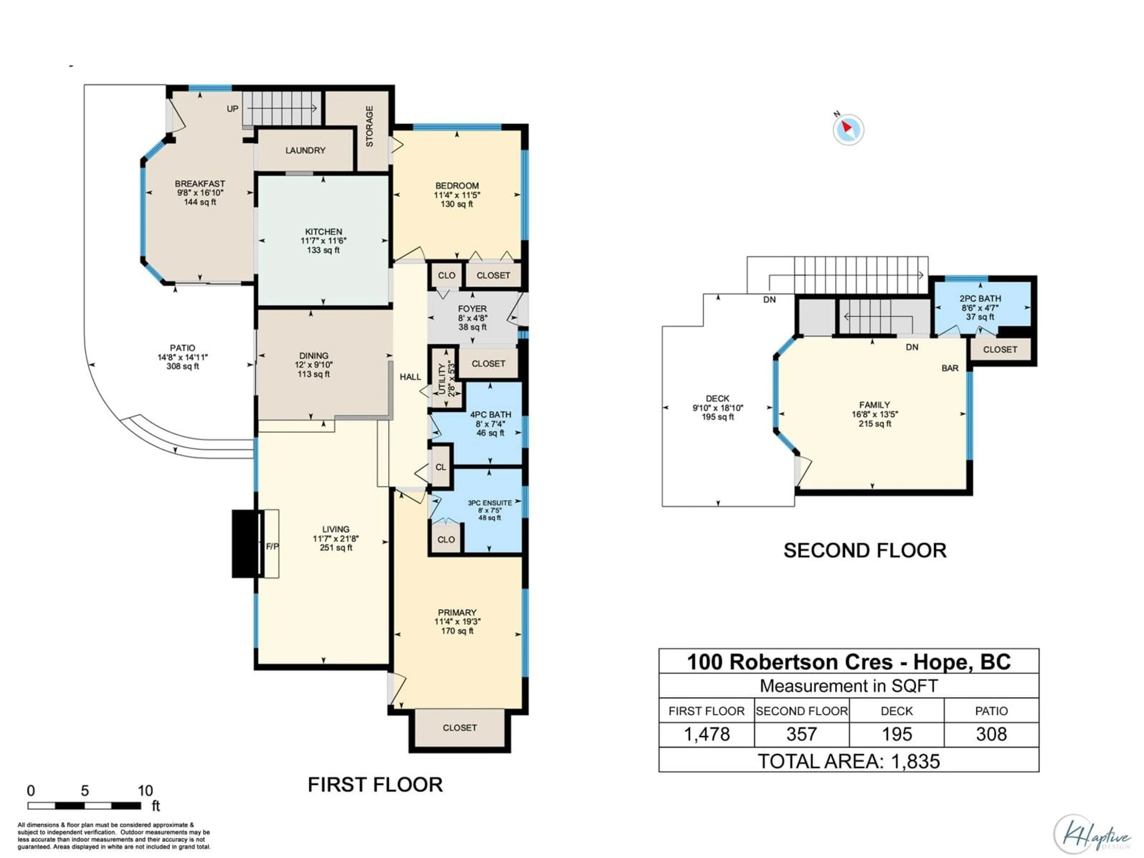 Floor plan for 100 ROBERTSON CRESCENT, Hope British Columbia V0X1L4