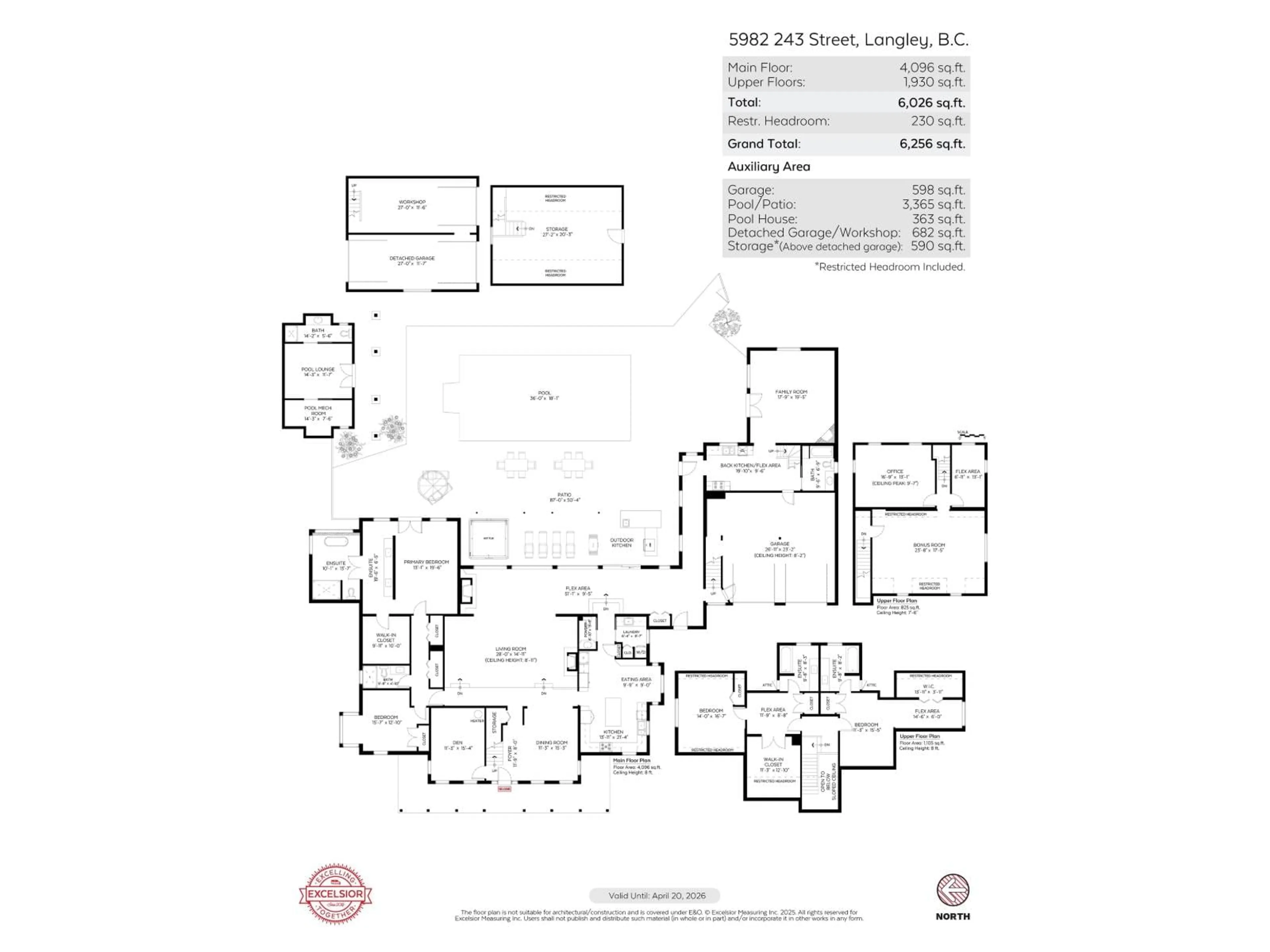 Floor plan for 5982 243 STREET, Langley British Columbia V2Z2G5