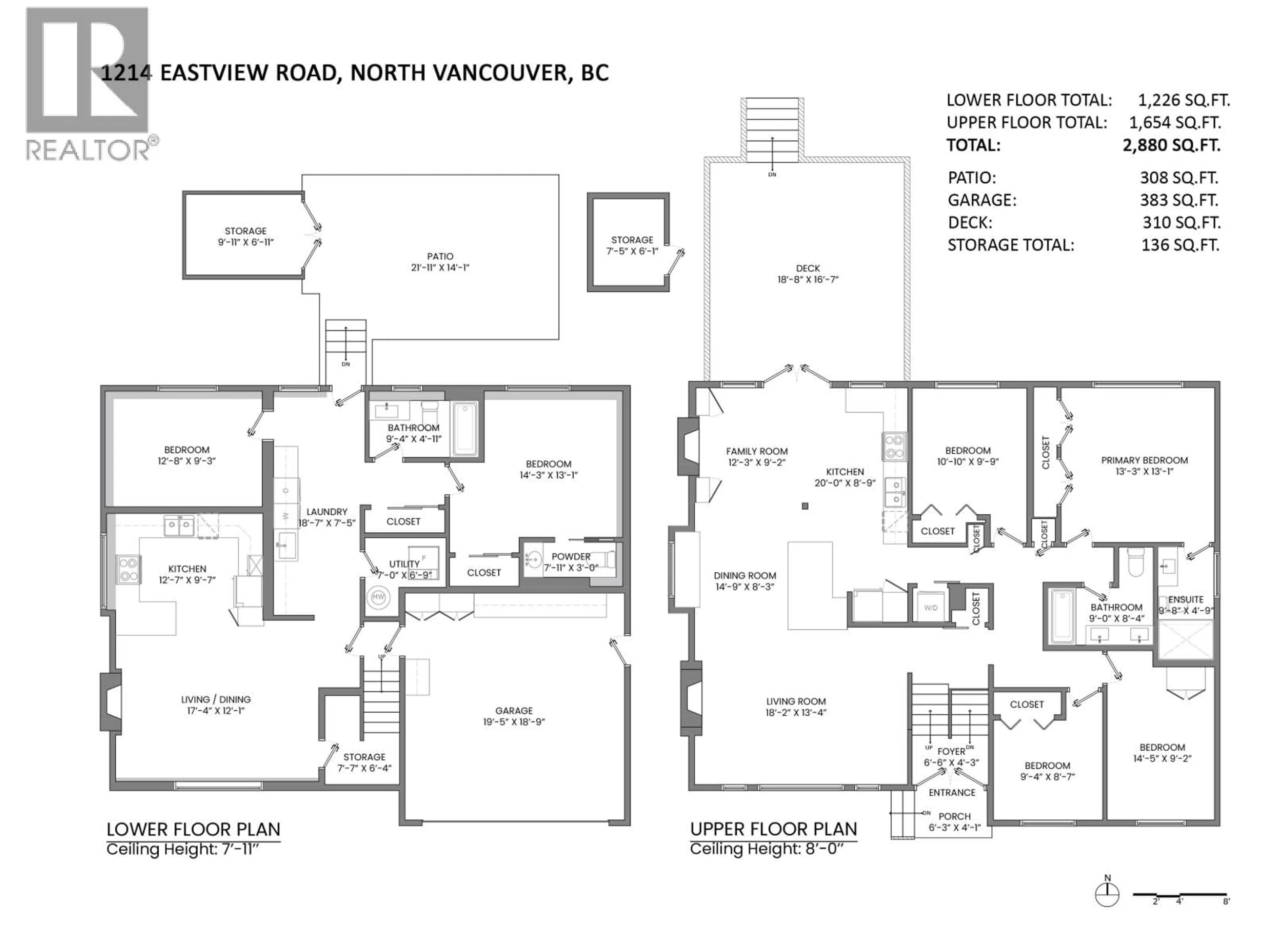 Floor plan for 1214 EASTVIEW ROAD, North Vancouver British Columbia V7J1L6