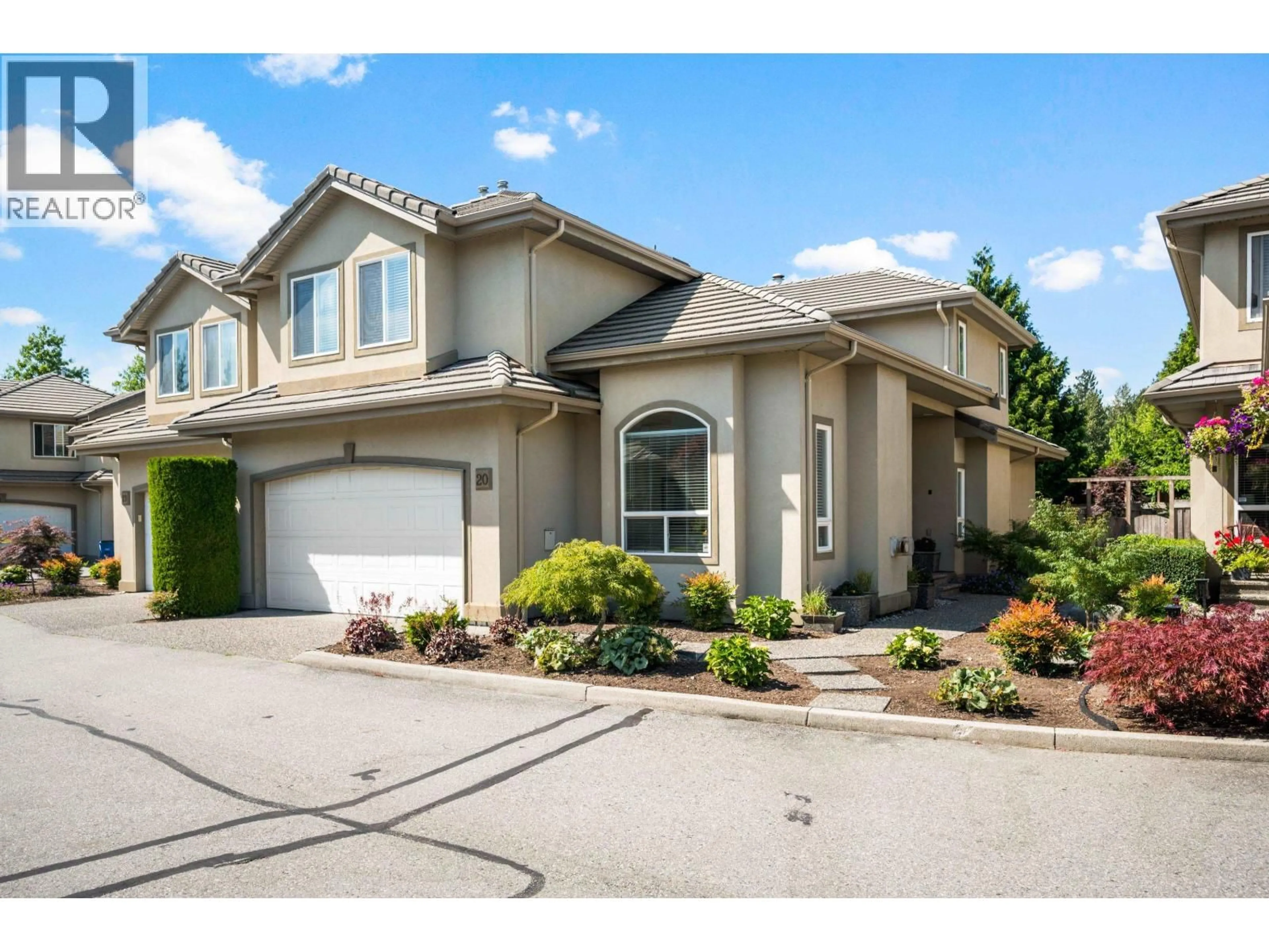 Home with vinyl exterior material, street for 20 - 998 RIVERSIDE DRIVE, Port Coquitlam British Columbia V3B7Y4