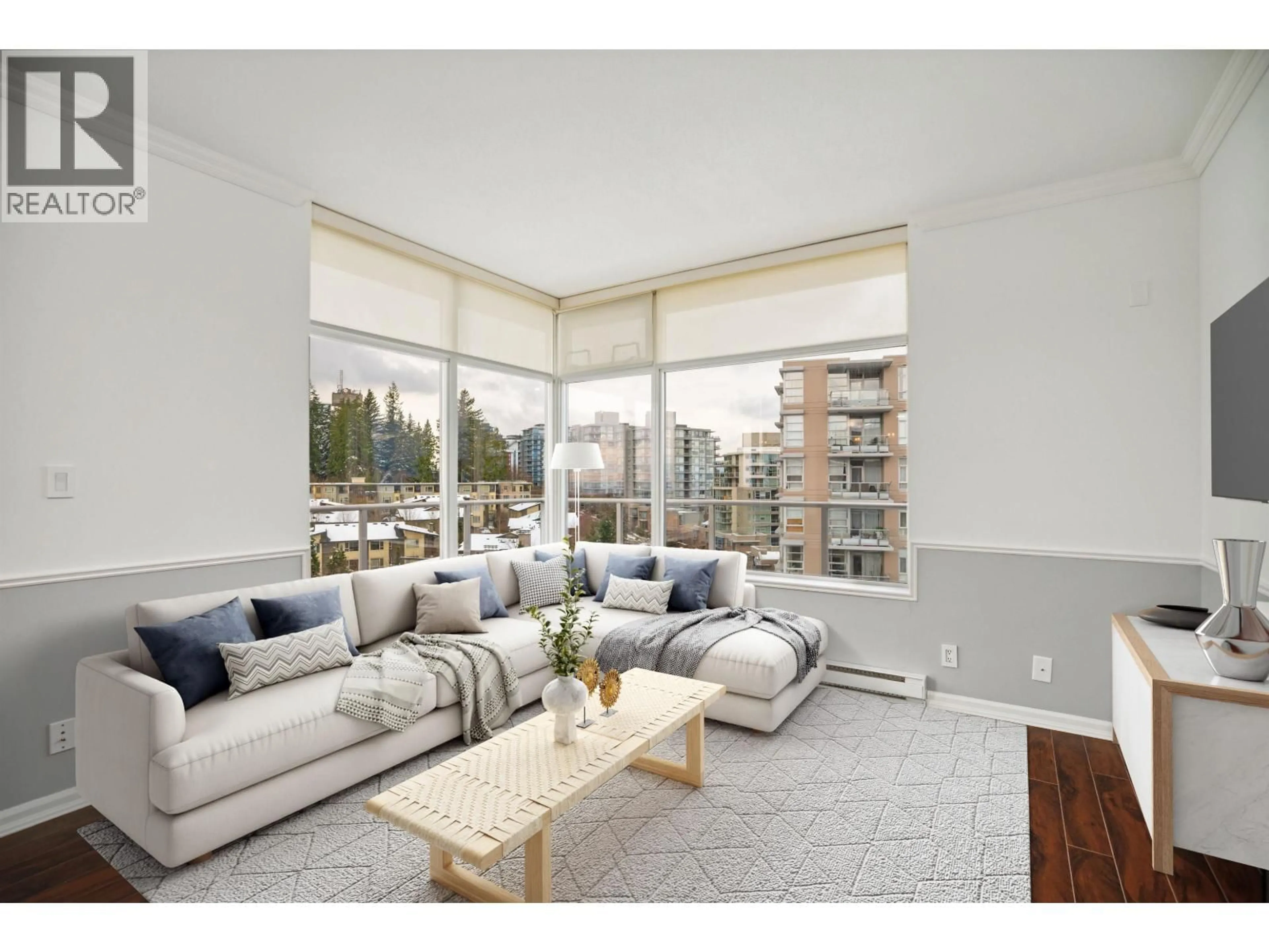 Living room with furniture, unknown for 904 - 9288 UNIVERSITY CRESCENT, Burnaby British Columbia V5A4X7