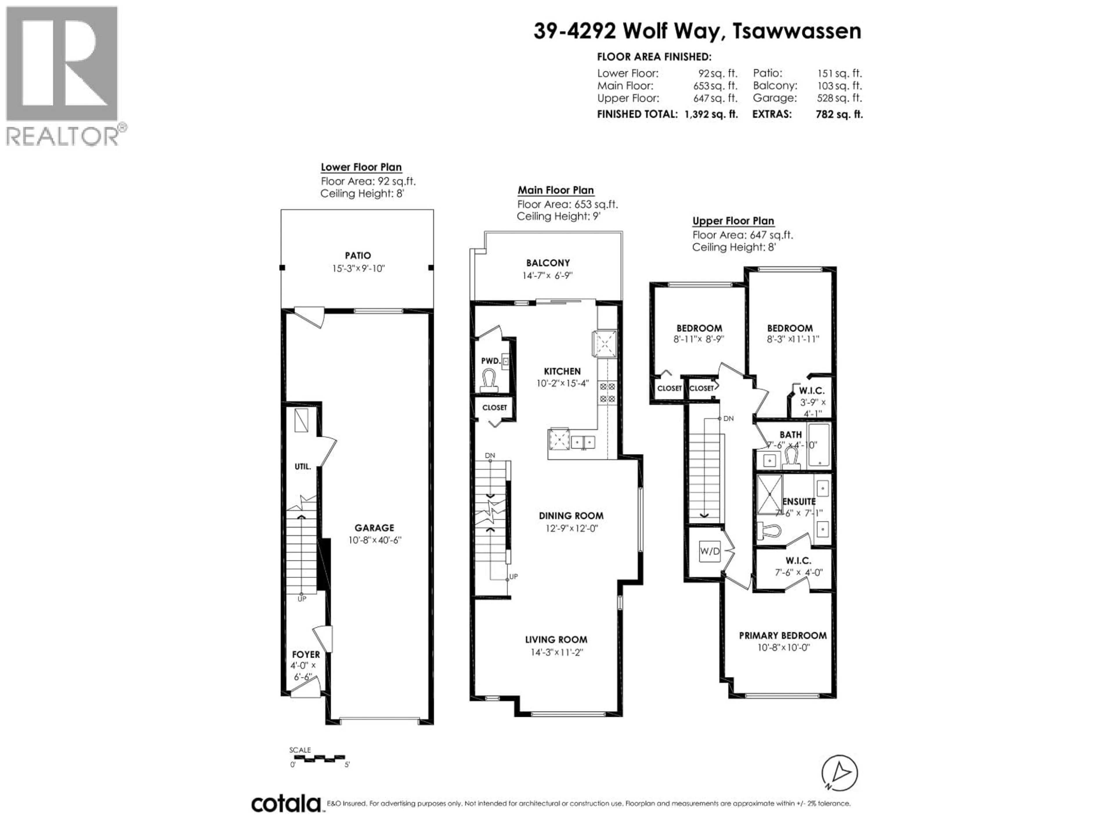 Floor plan for 39 - 4292 WOLF WAY, Tsawwassen British Columbia V4M0E1