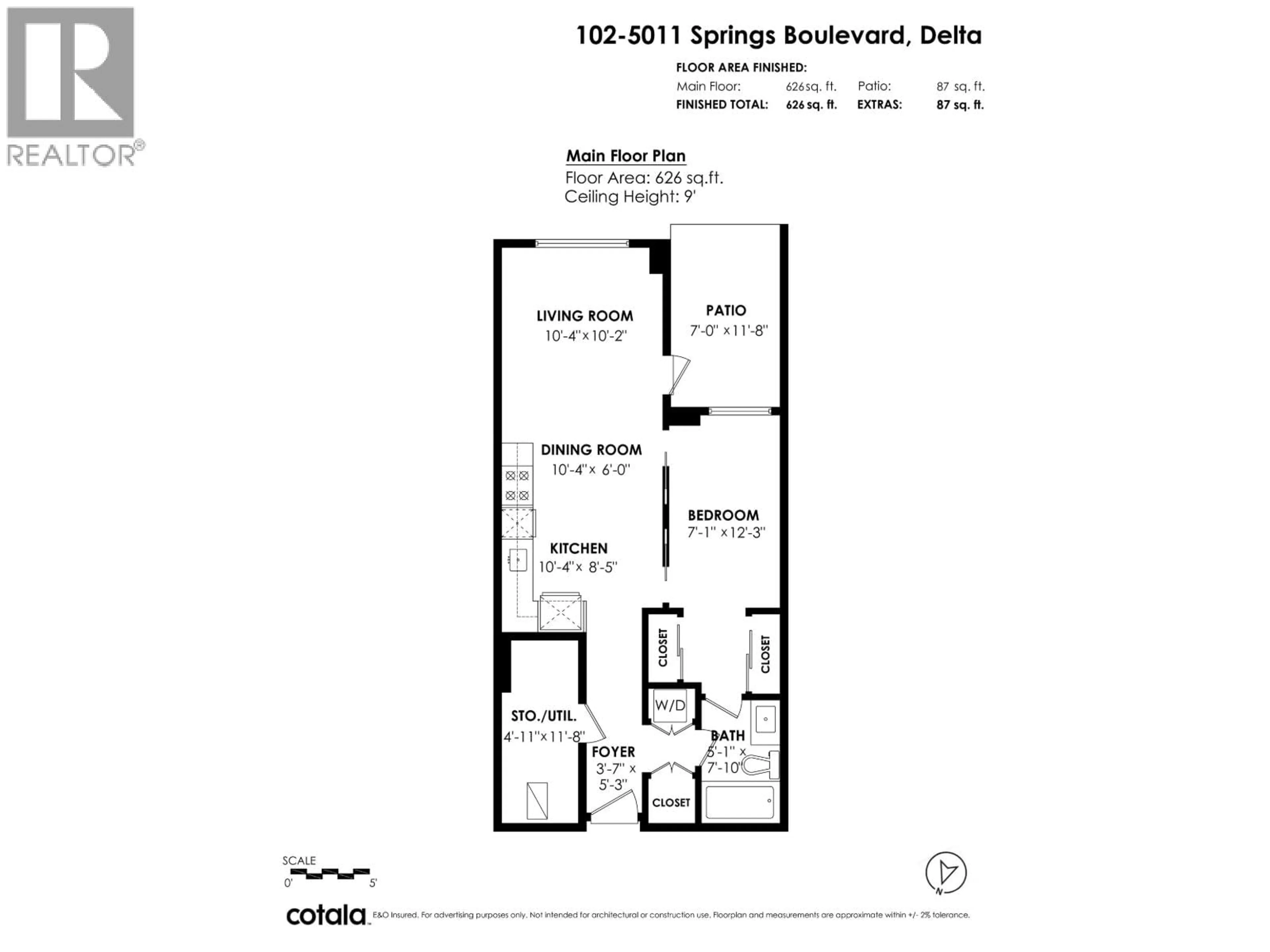 Floor plan for 102 - 5011 SPRINGS BOULEVARD, Tsawwassen British Columbia V4M0B6