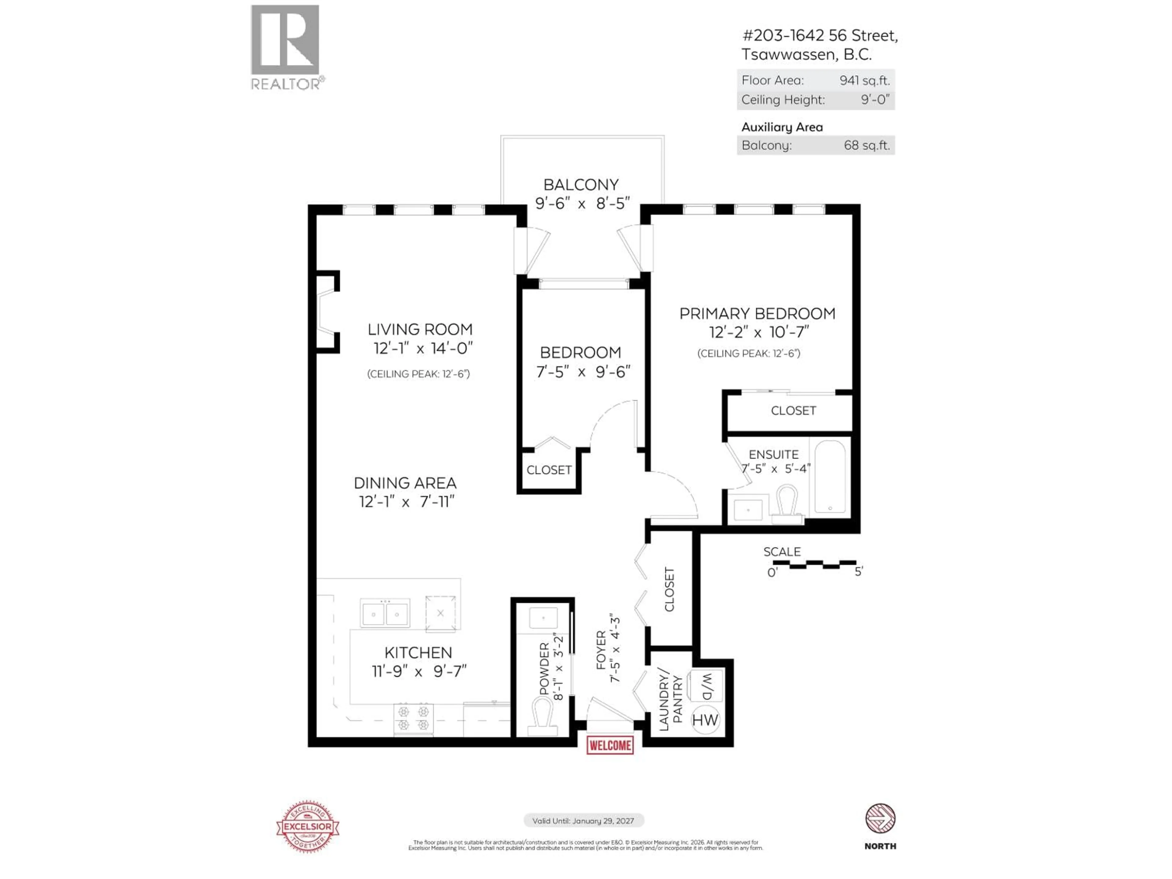 Floor plan for 203 - 1642 56 STREET, Tsawwassen British Columbia V4L0A2