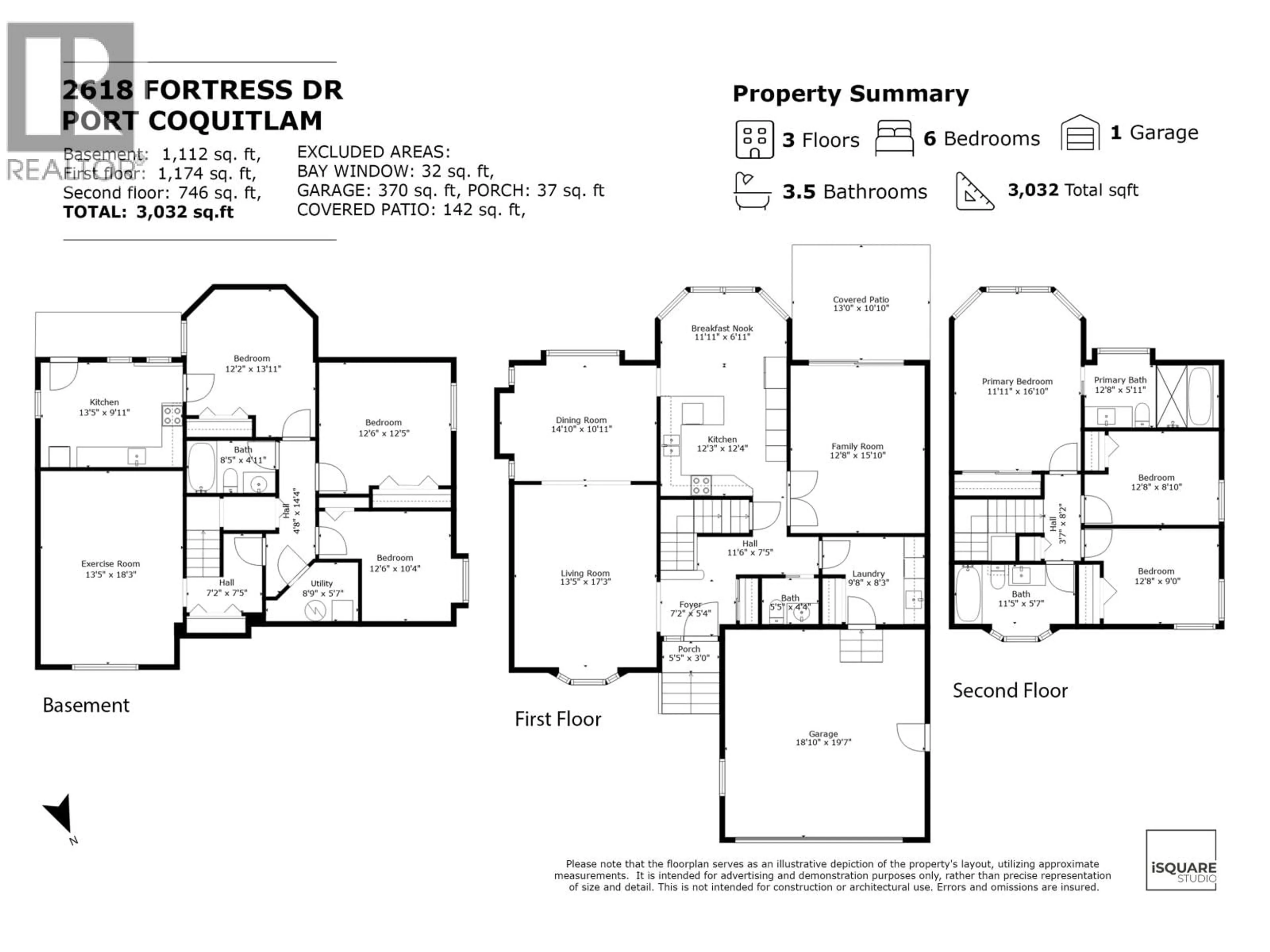 Floor plan for 2618 FORTRESS DRIVE, Port Coquitlam British Columbia V3C6A9