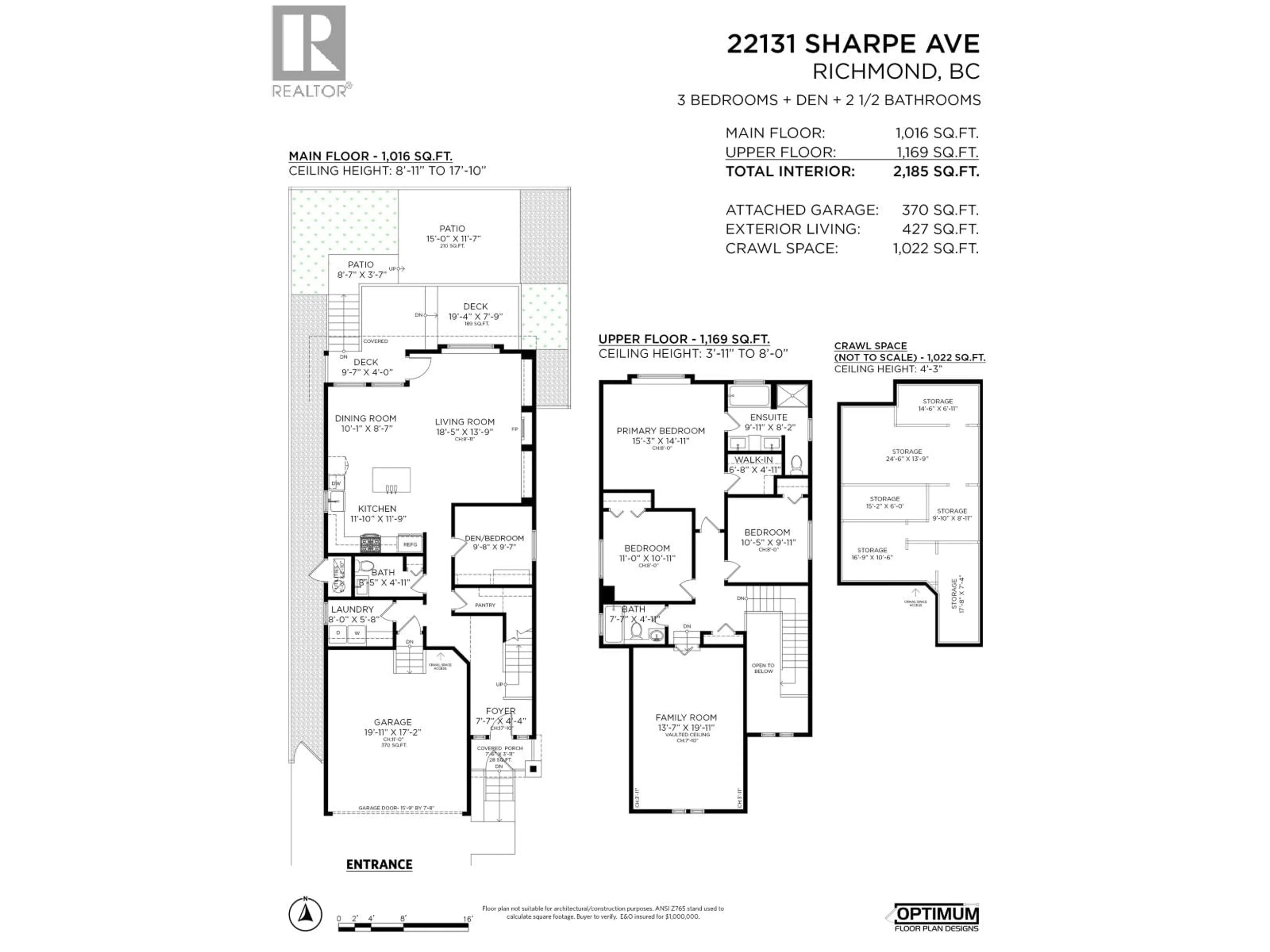 Floor plan for 22131 SHARPE AVENUE, Richmond British Columbia V6V3C5
