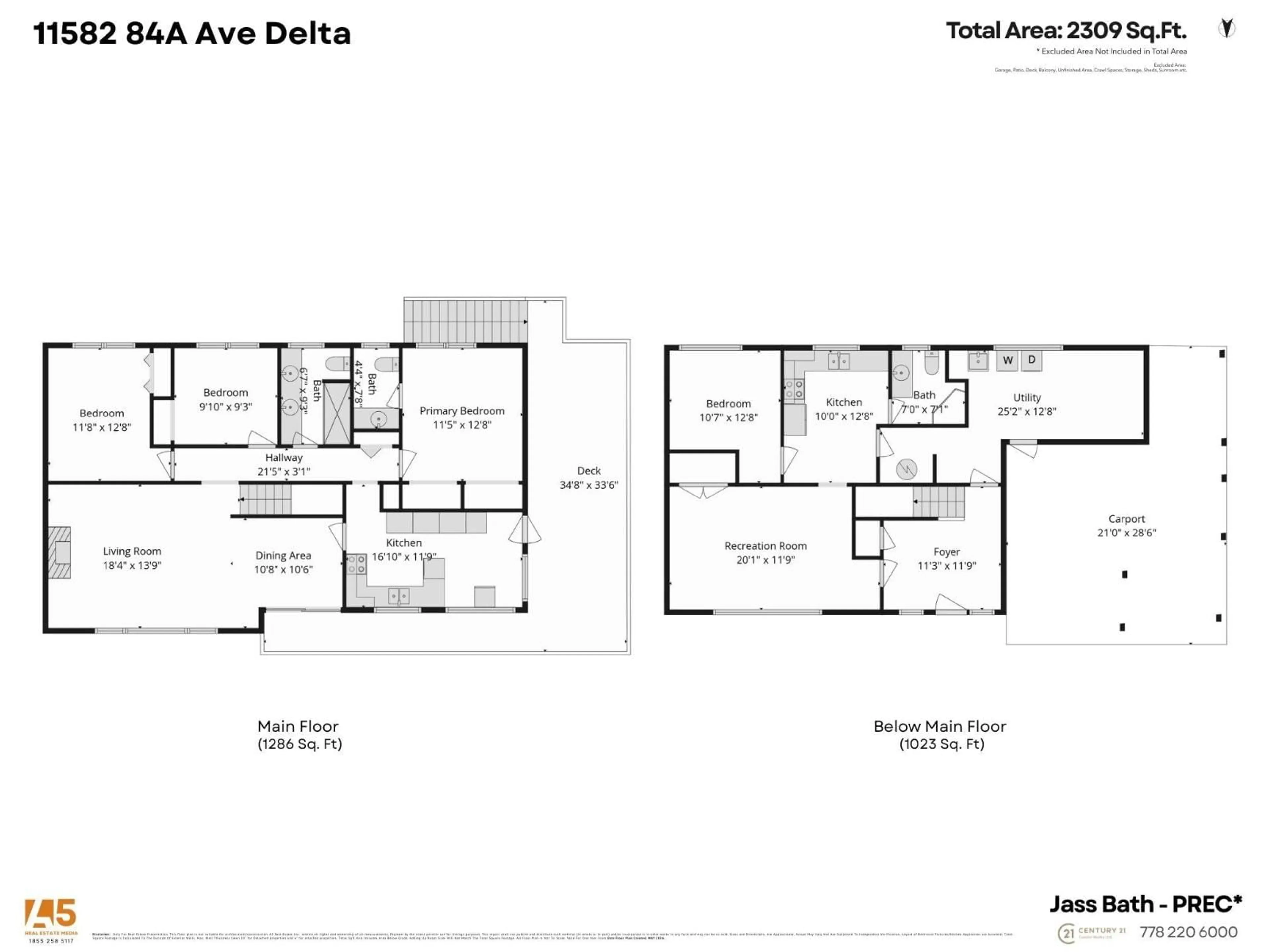 Floor plan for 11582 84A AVENUE, Delta British Columbia V4C2S6