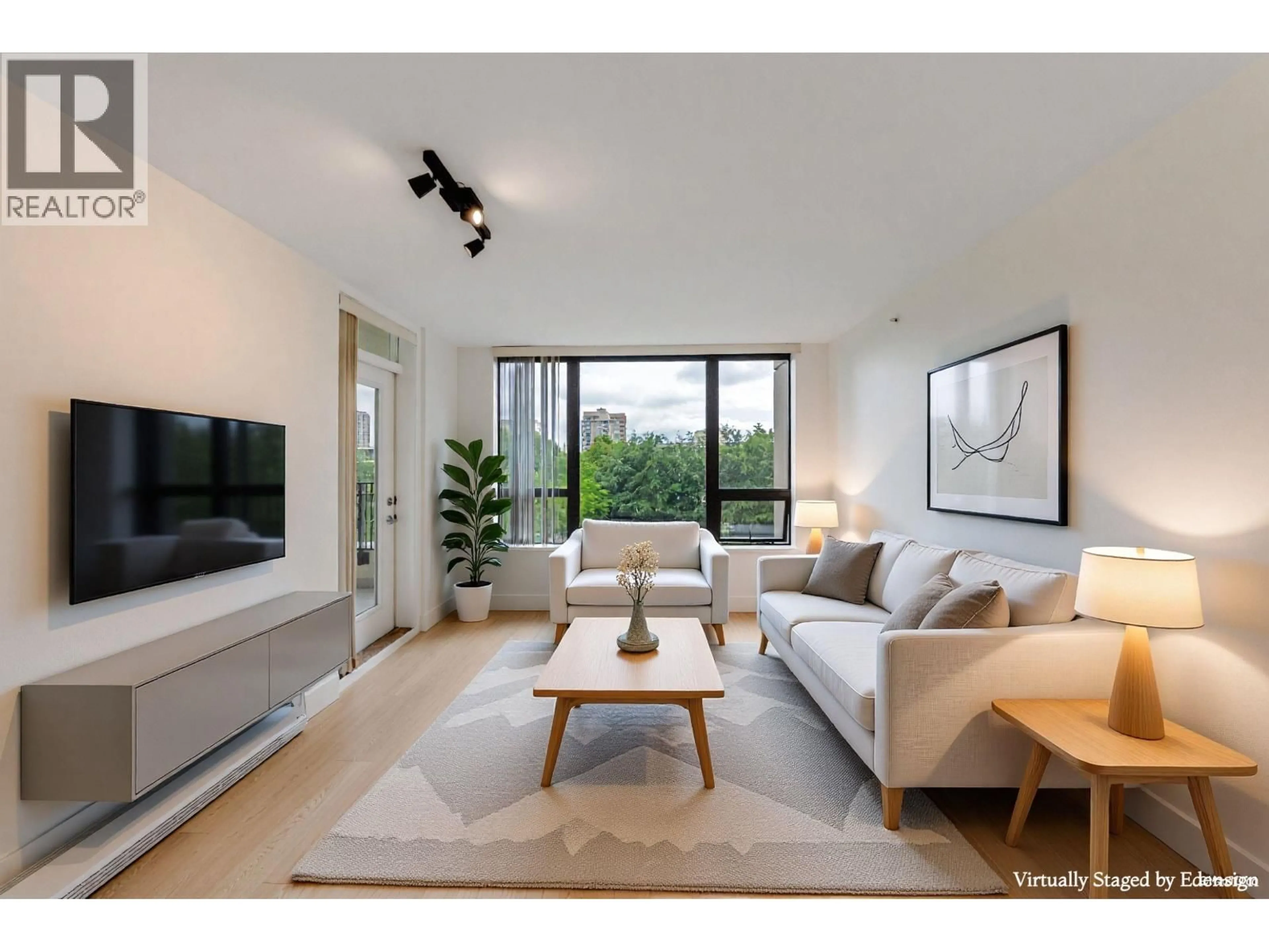 Living room with furniture, unknown for 408 - 7138 COLLIER STREET, Burnaby British Columbia V5E0A2
