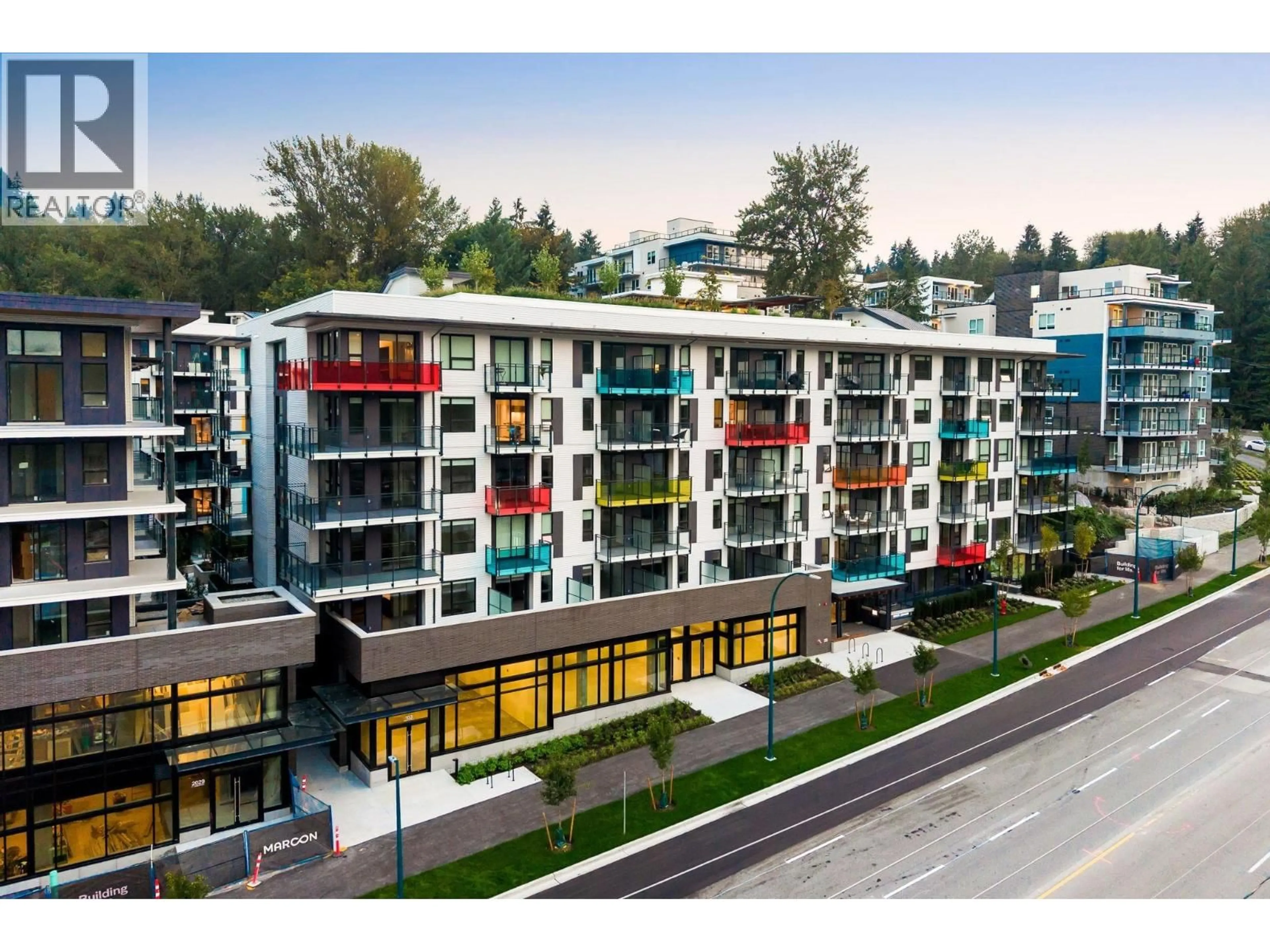 A pic from outside/outdoor area/front of a property/back of a property/a pic from drone, unknown for 210 - 2015 ST. JOHNS STREET, Port Moody British Columbia V3H0N5