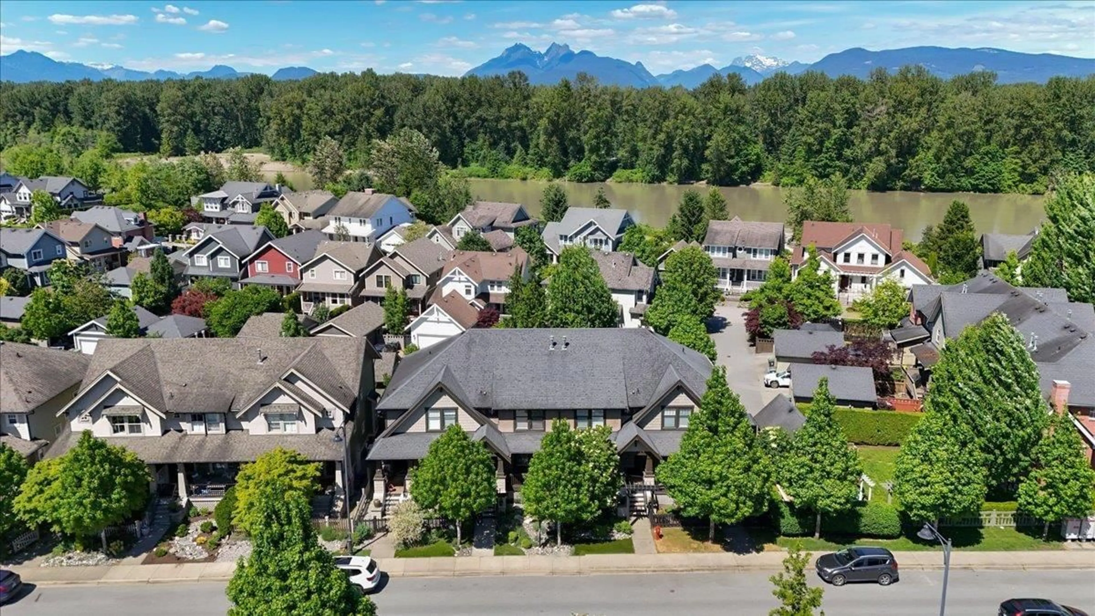 A pic from outside/outdoor area/front of a property/back of a property/a pic from drone, mountain view for 23127 BILLY BROWN ROAD, Langley British Columbia V1M4G1