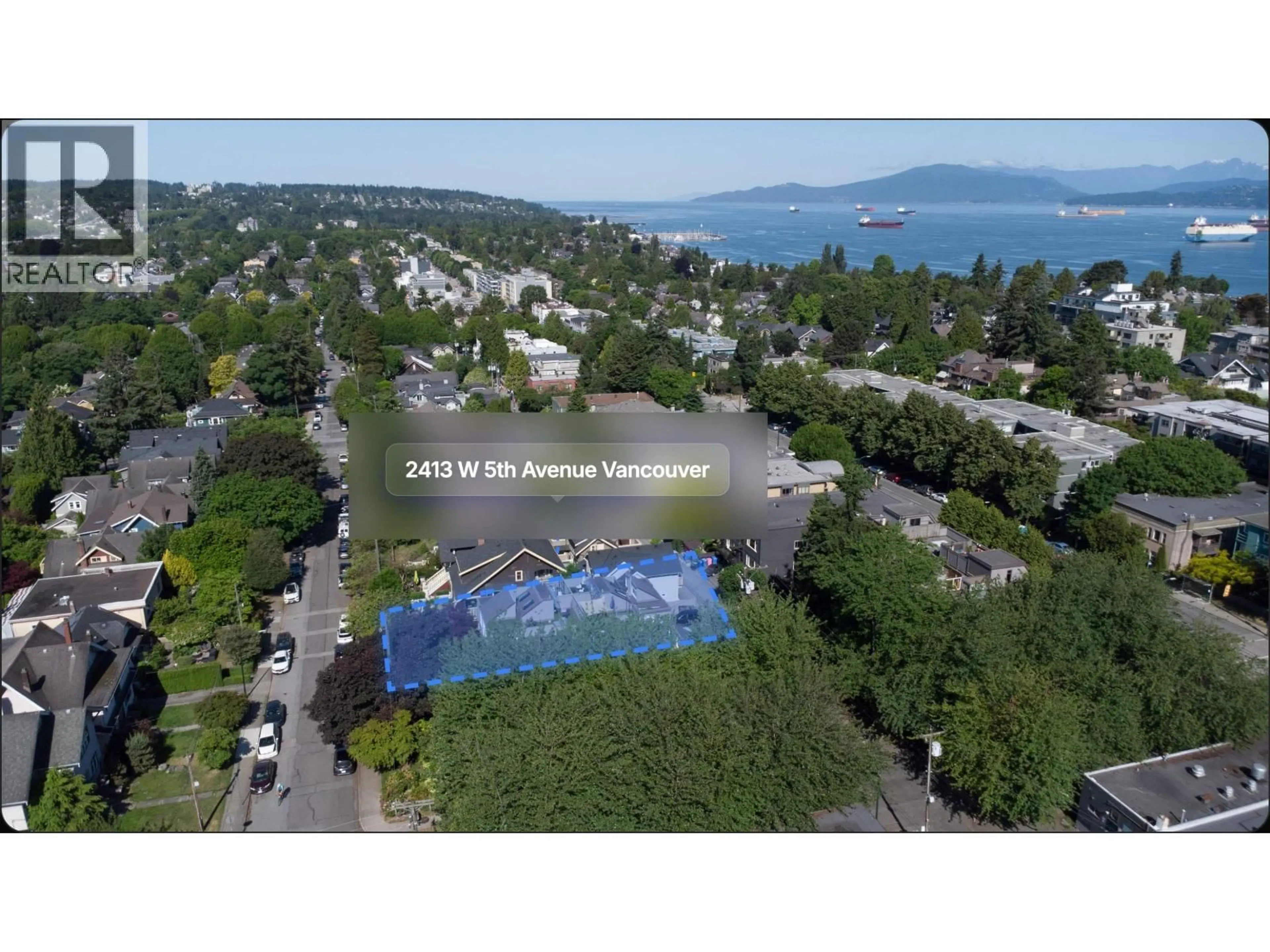 A pic from outside/outdoor area/front of a property/back of a property/a pic from drone, water/lake/river/ocean view for 2413 5TH AVENUE, Vancouver British Columbia V6K1S7