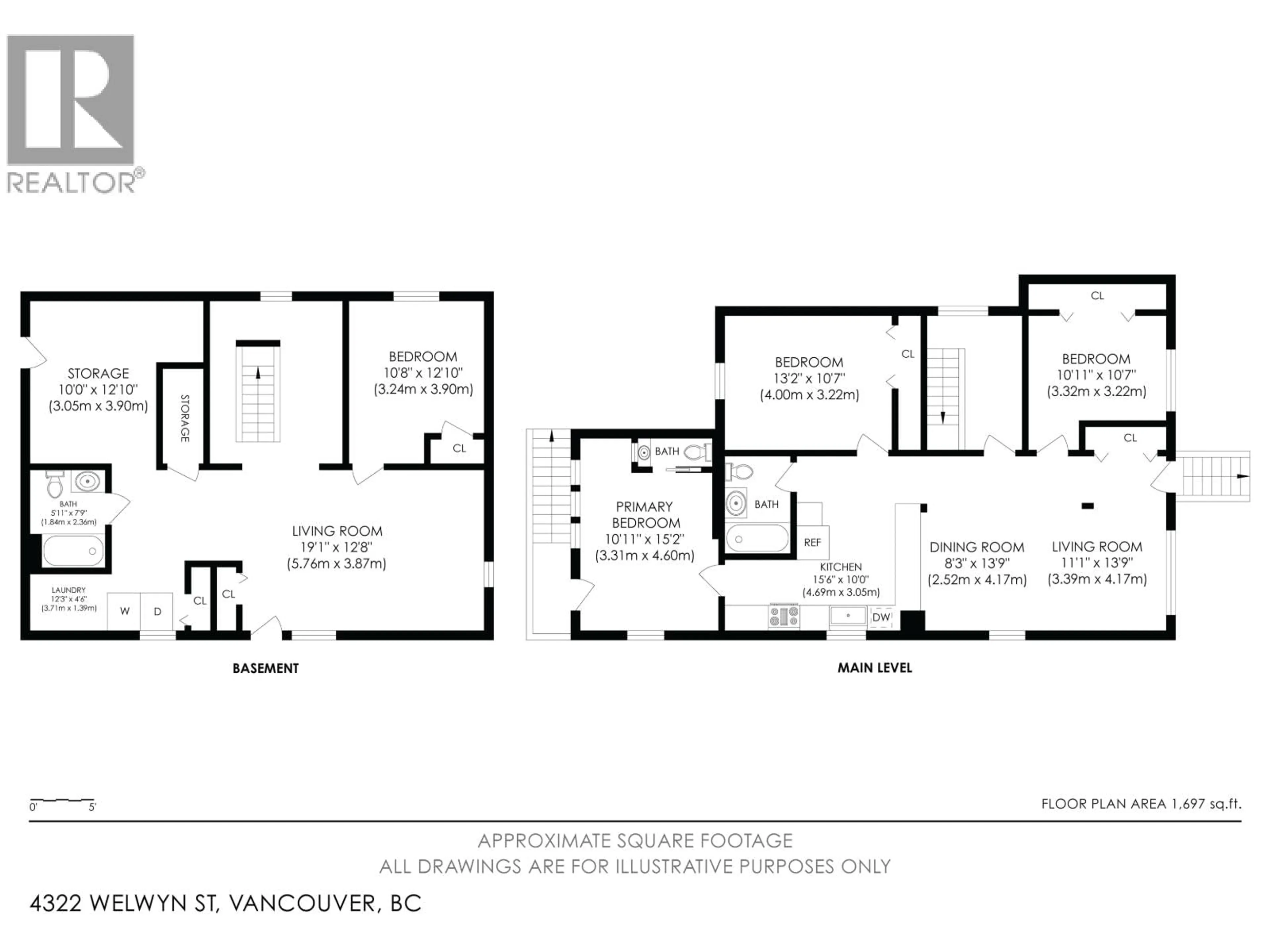 Floor plan for 4322 WELWYN STREET, Vancouver British Columbia V5N3Z4