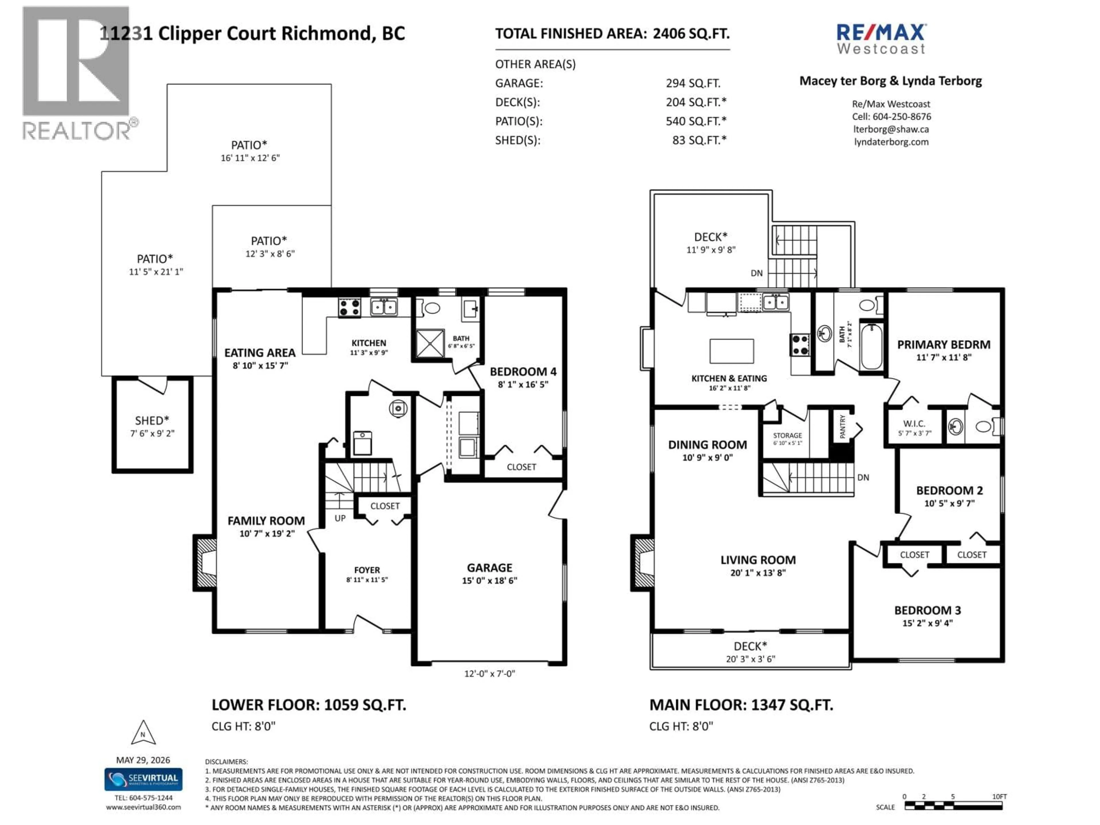 Floor plan for 11231 CLIPPER COURT, Richmond British Columbia V7E4M3