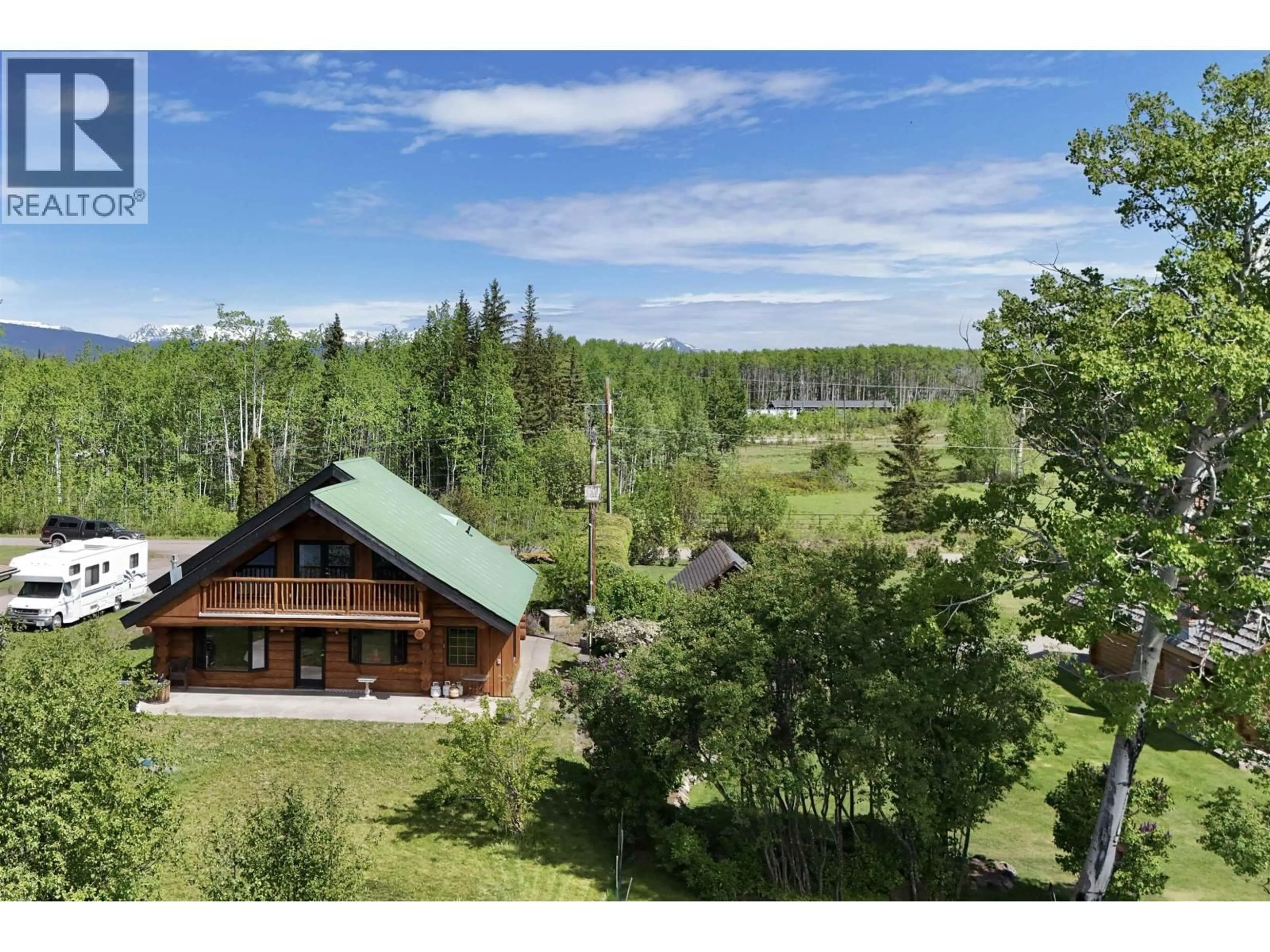 A pic from outside/outdoor area/front of a property/back of a property/a pic from drone, forest/trees view for 6463 HETHERINGTON ROAD, Smithers British Columbia V0J2N2