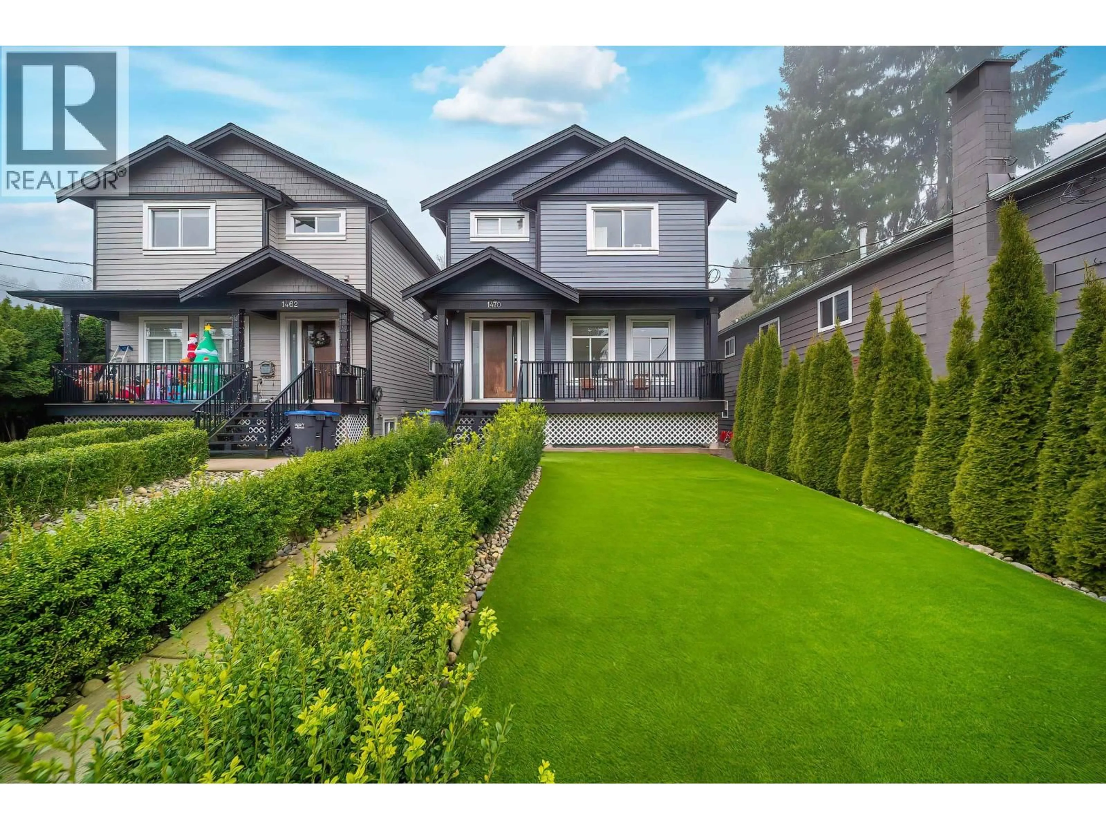Home with vinyl exterior material, street for 1470 PITT RIVER ROAD, Port Coquitlam British Columbia V3C1N7