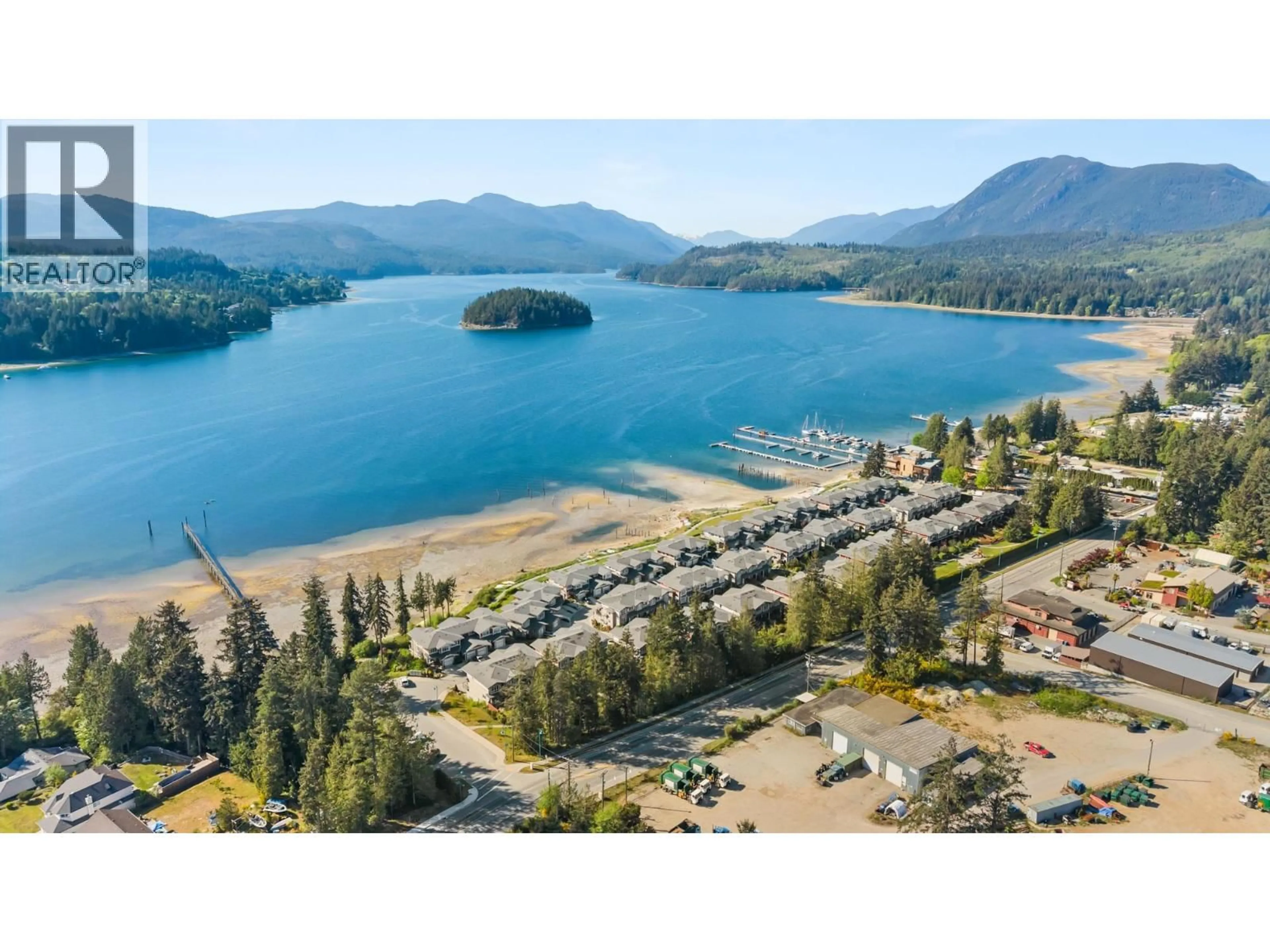 A pic from outside/outdoor area/front of a property/back of a property/a pic from drone, water/lake/river/ocean view for 5934 OLDMILL LANE, Sechelt British Columbia V7Z0S3