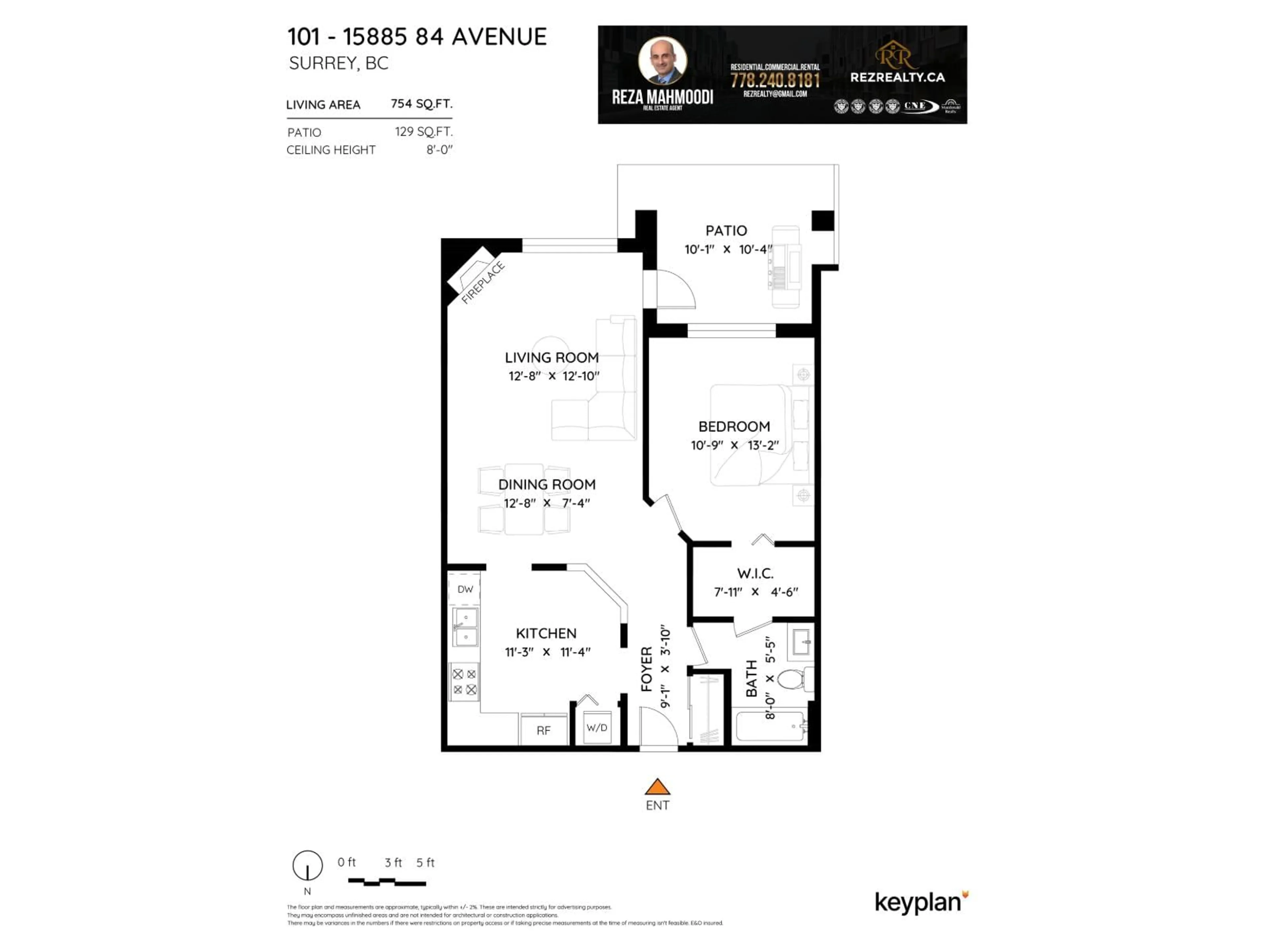 Floor plan for 101 - 15885 84 AVENUE, Surrey British Columbia V4N0W7