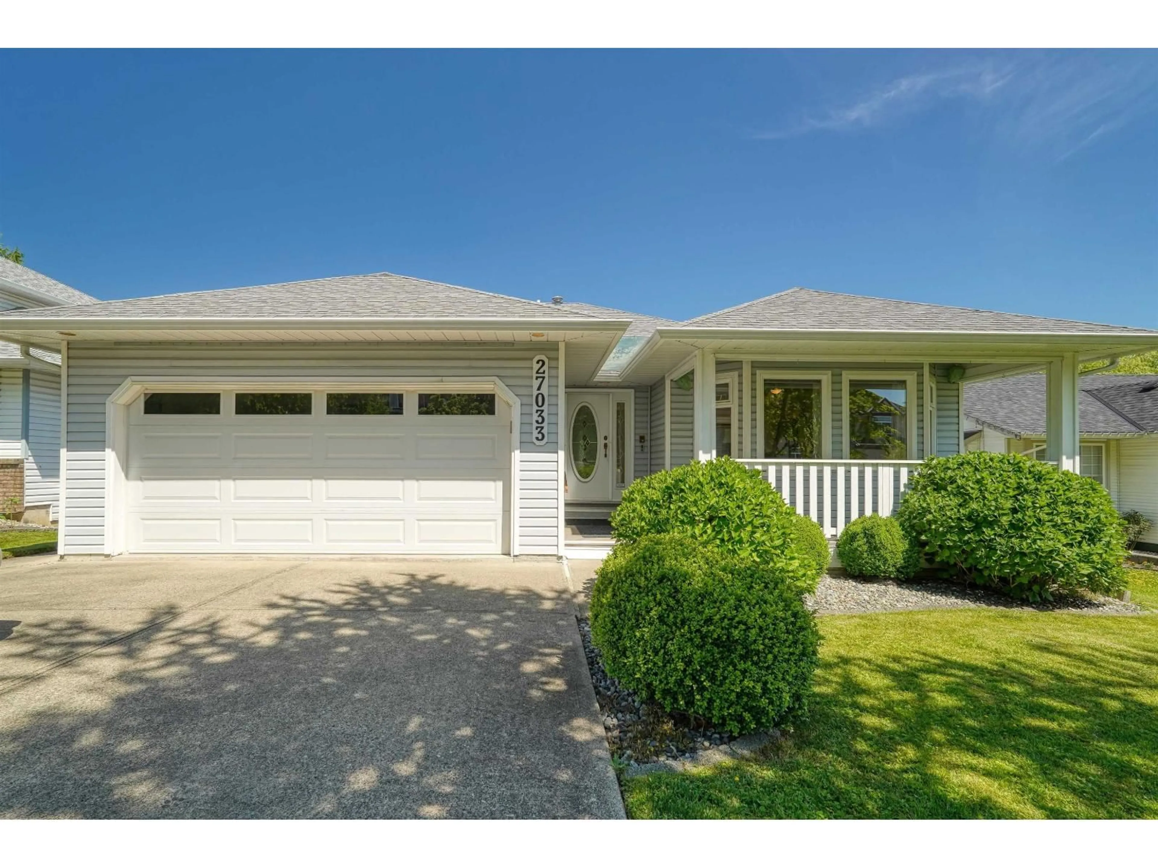 Home with vinyl exterior material, street for 27033 26A AVENUE, Langley British Columbia V4W3V5