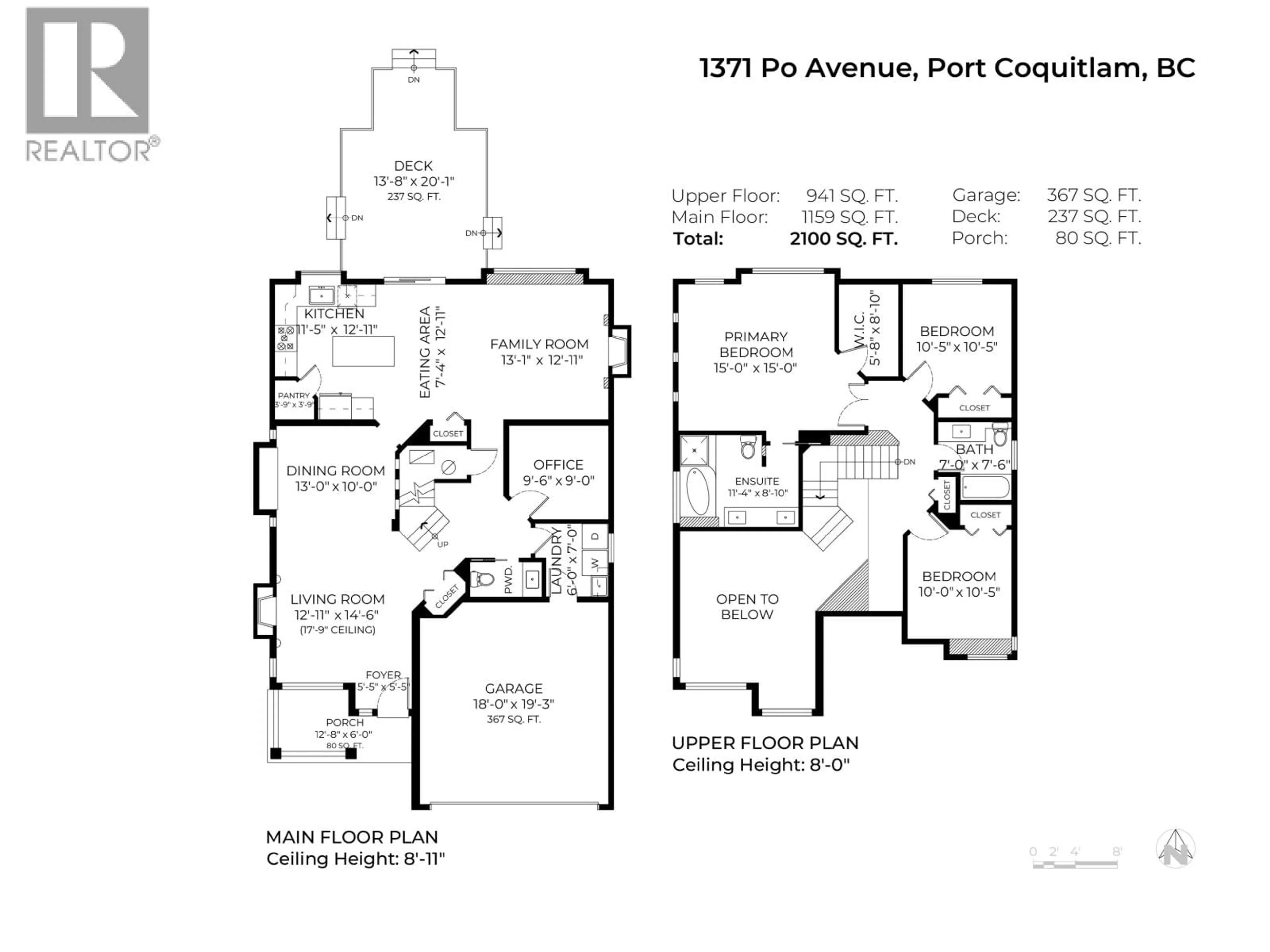 Floor plan for 1371 PO AVENUE, Port Coquitlam British Columbia V3B7Y2