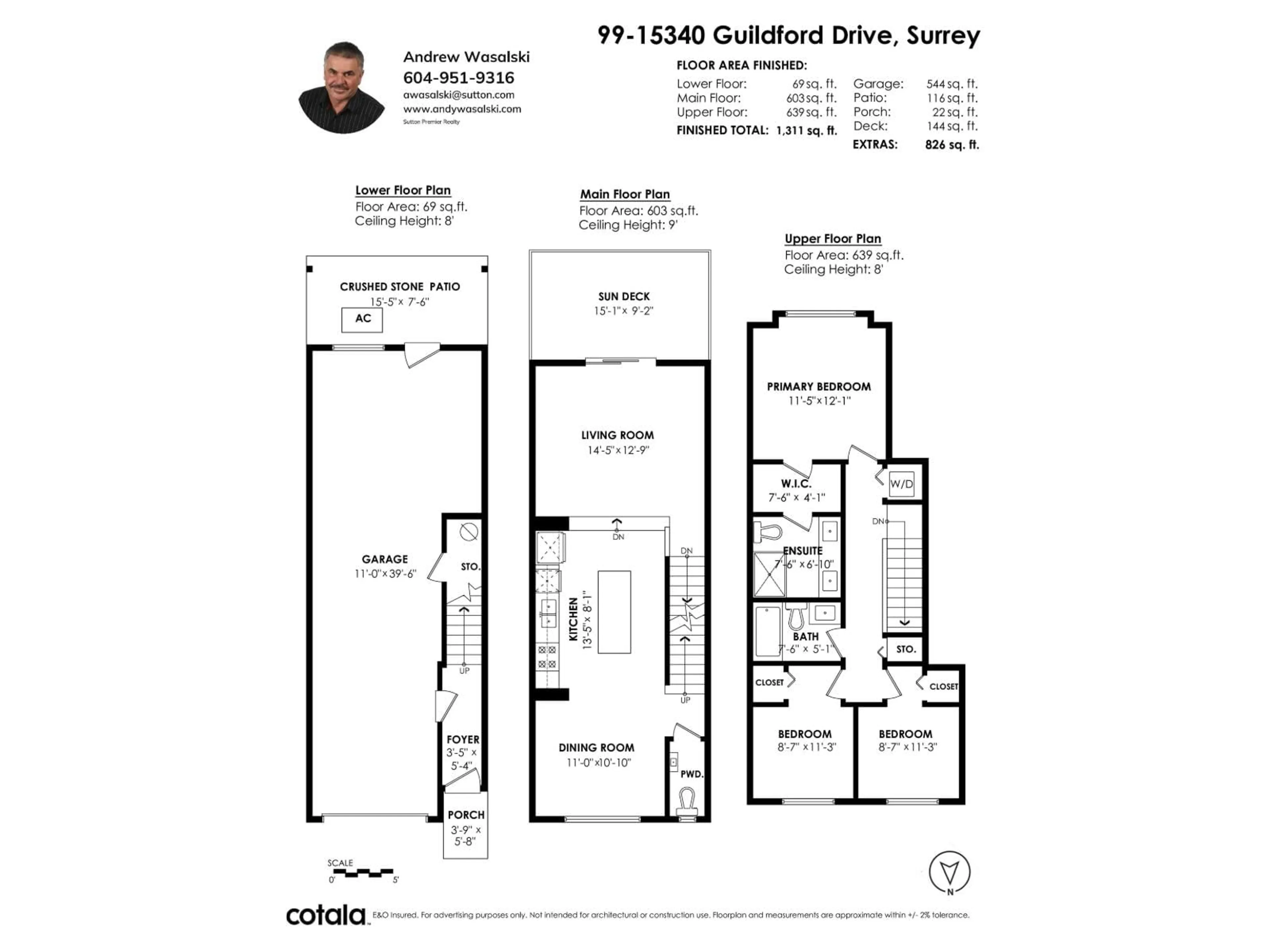 Floor plan for 99 - 15340 GUILDFORD DRIVE, Surrey British Columbia V3R0C9
