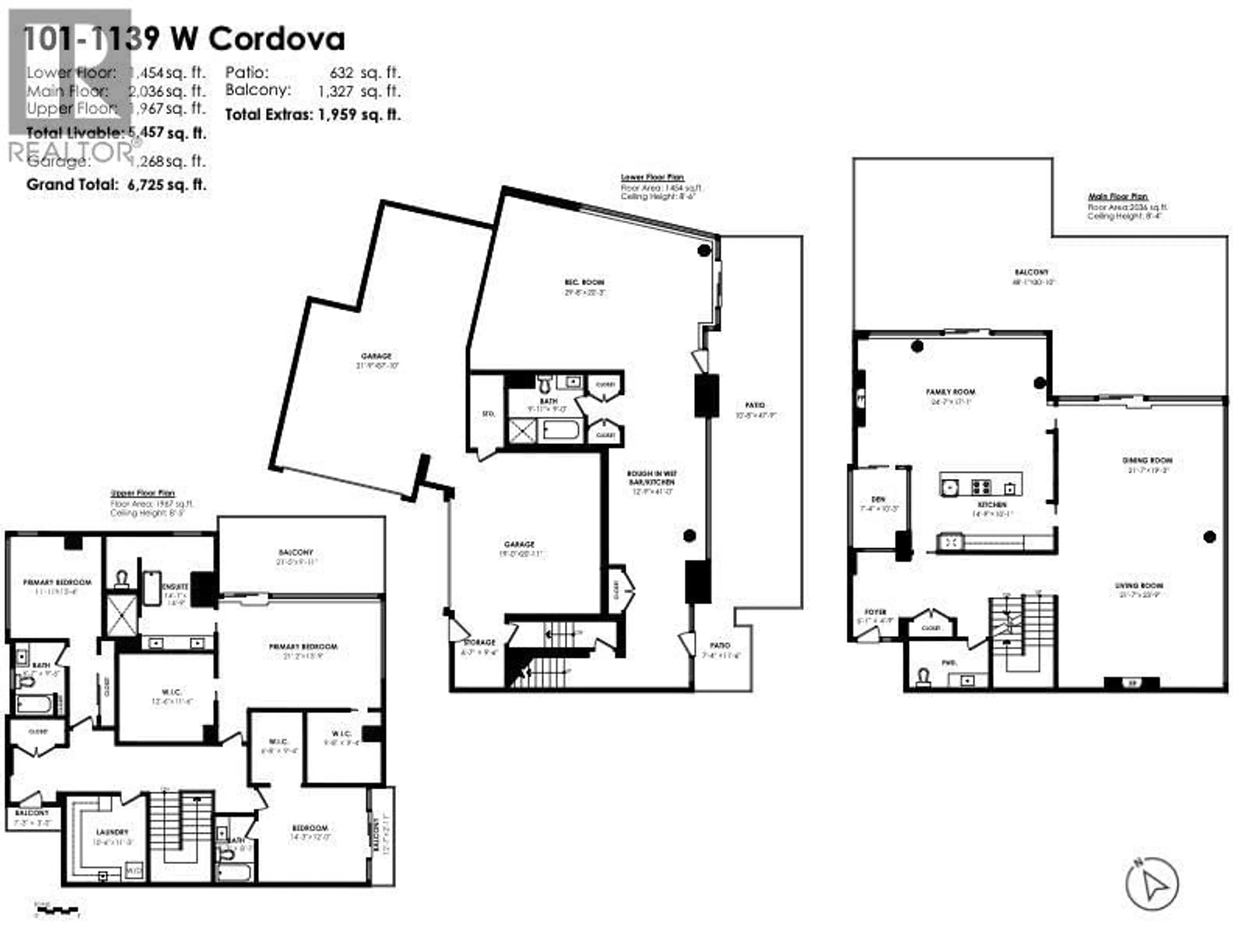 Floor plan for 101 - 1139 CORDOVA STREET, Vancouver British Columbia V6C0A2