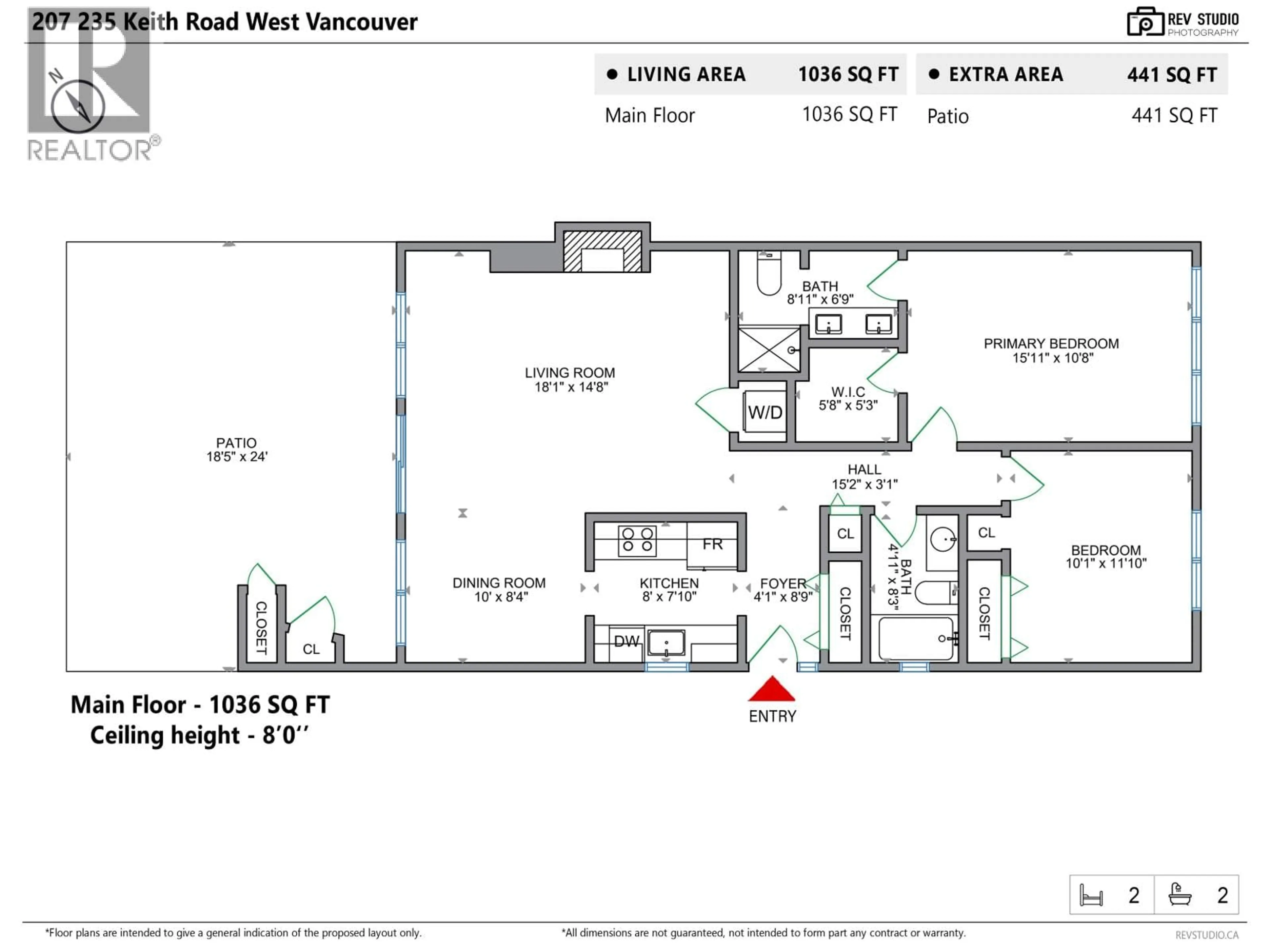 Floor plan for 207 - 235 KEITH ROAD, West Vancouver British Columbia V7T1L5