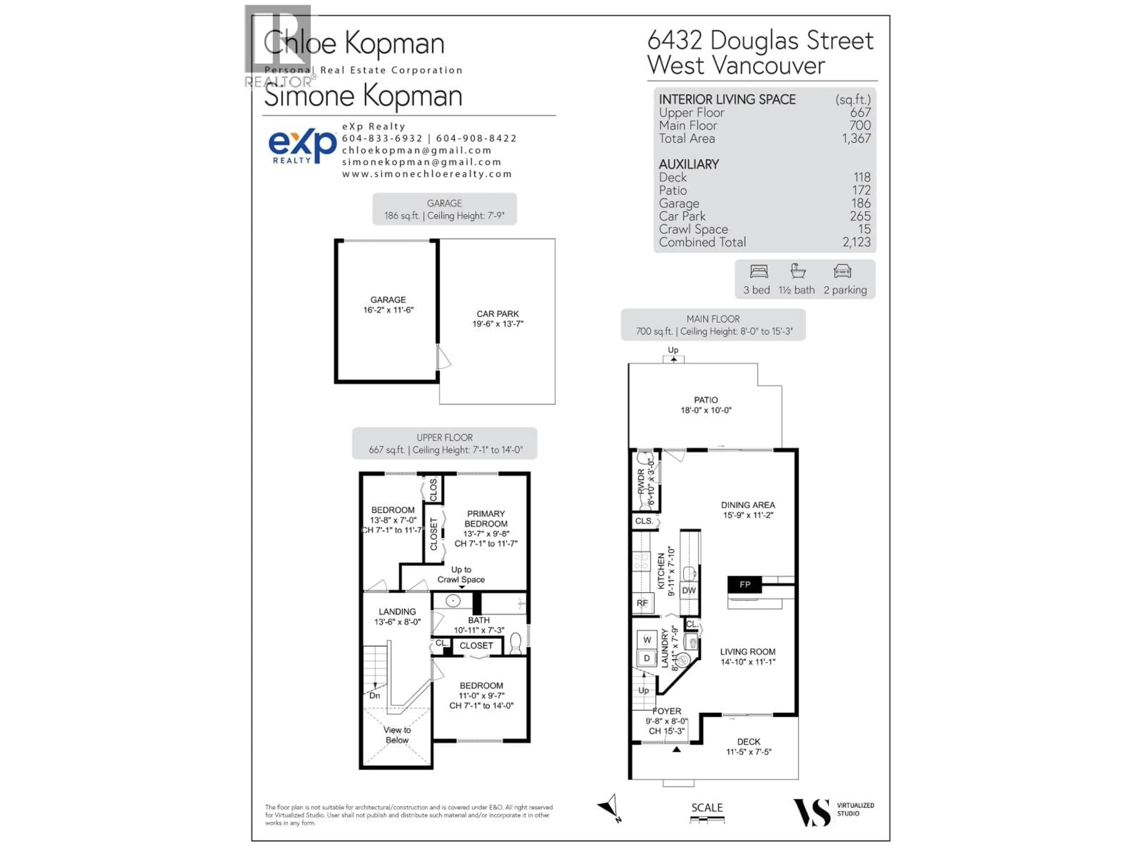 Floor plan for 6432 DOUGLAS STREET, West Vancouver British Columbia V7W2G2