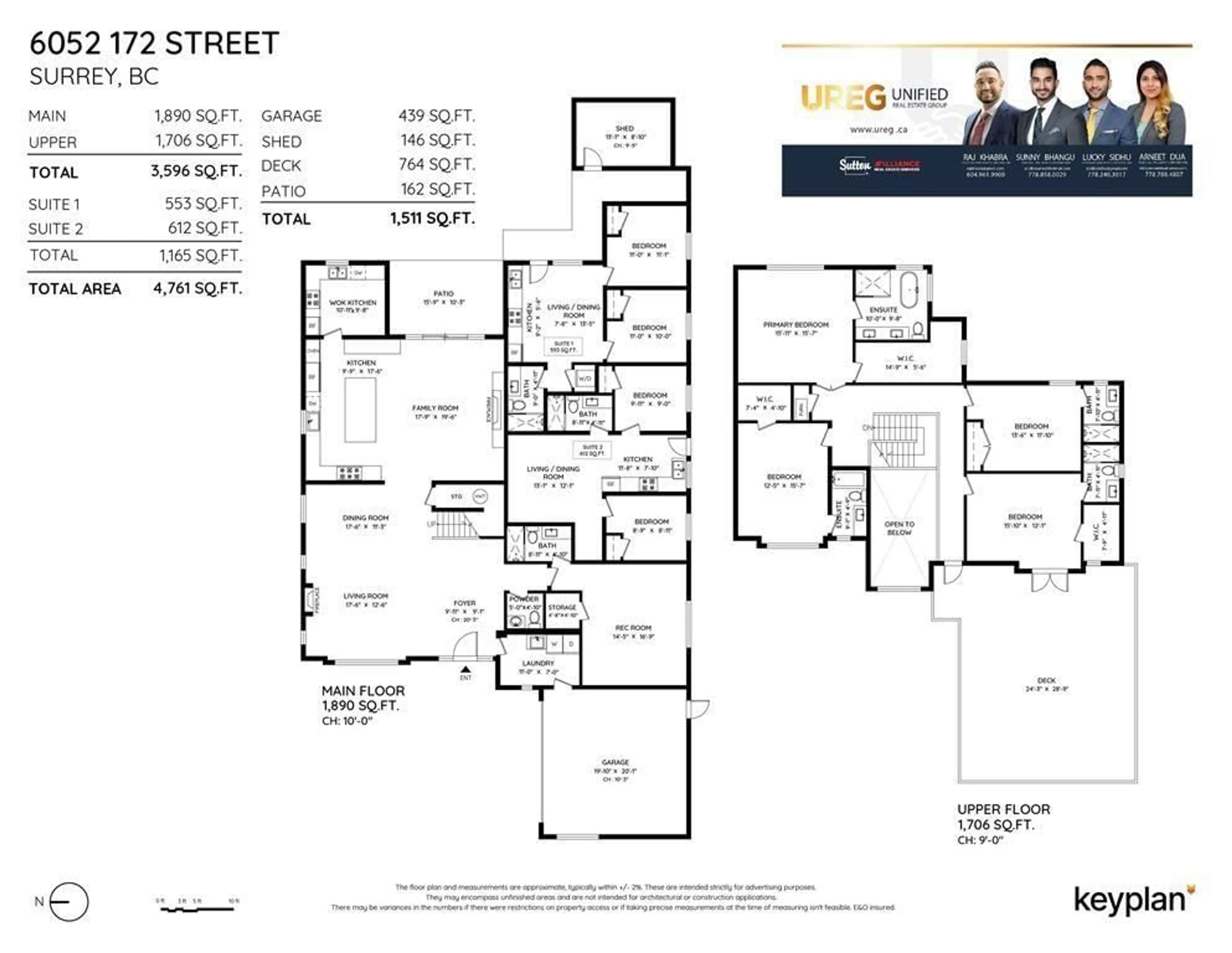 Floor plan for 6052 172 STREET, Surrey British Columbia V3S3Z7