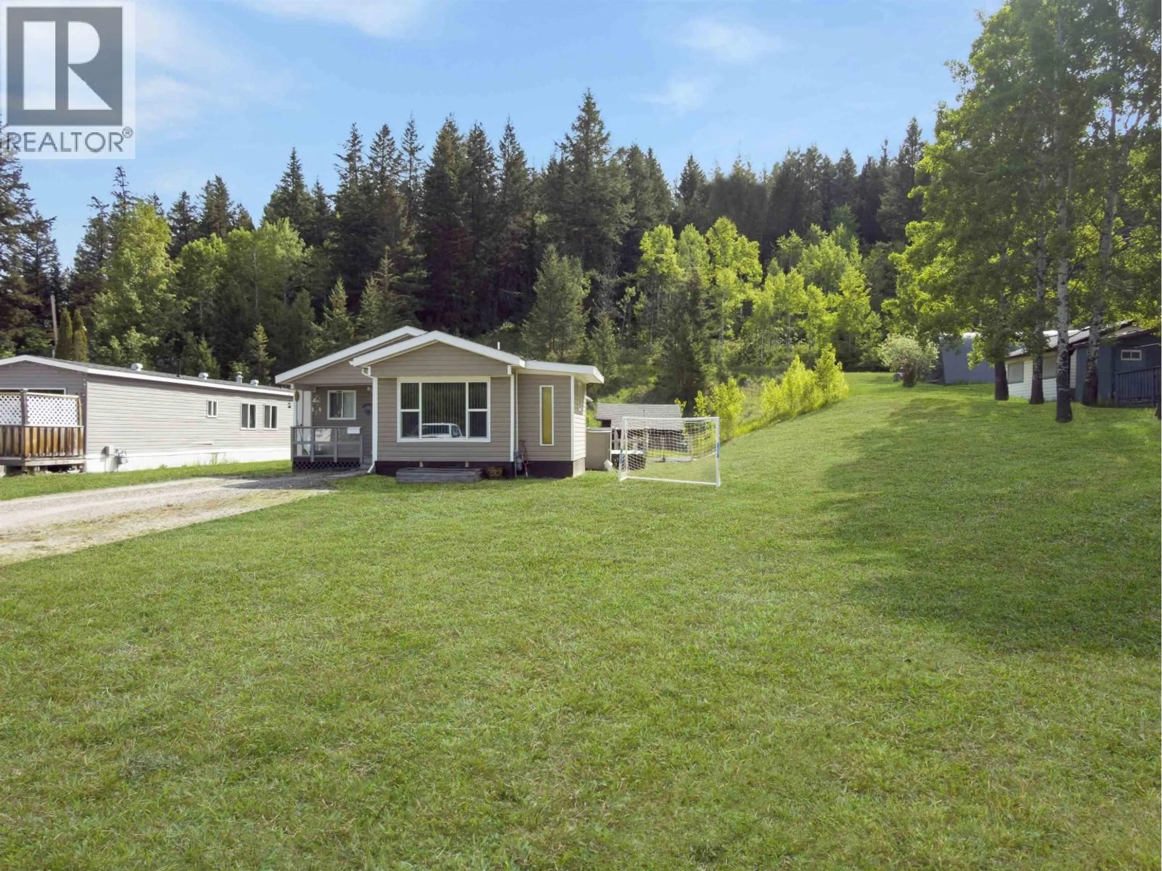 A pic from outside/outdoor area/front of a property/back of a property/a pic from drone, water/lake/river/ocean view for 11 - 2725 DUBOIS ROAD, Williams Lake British Columbia V2G5C1