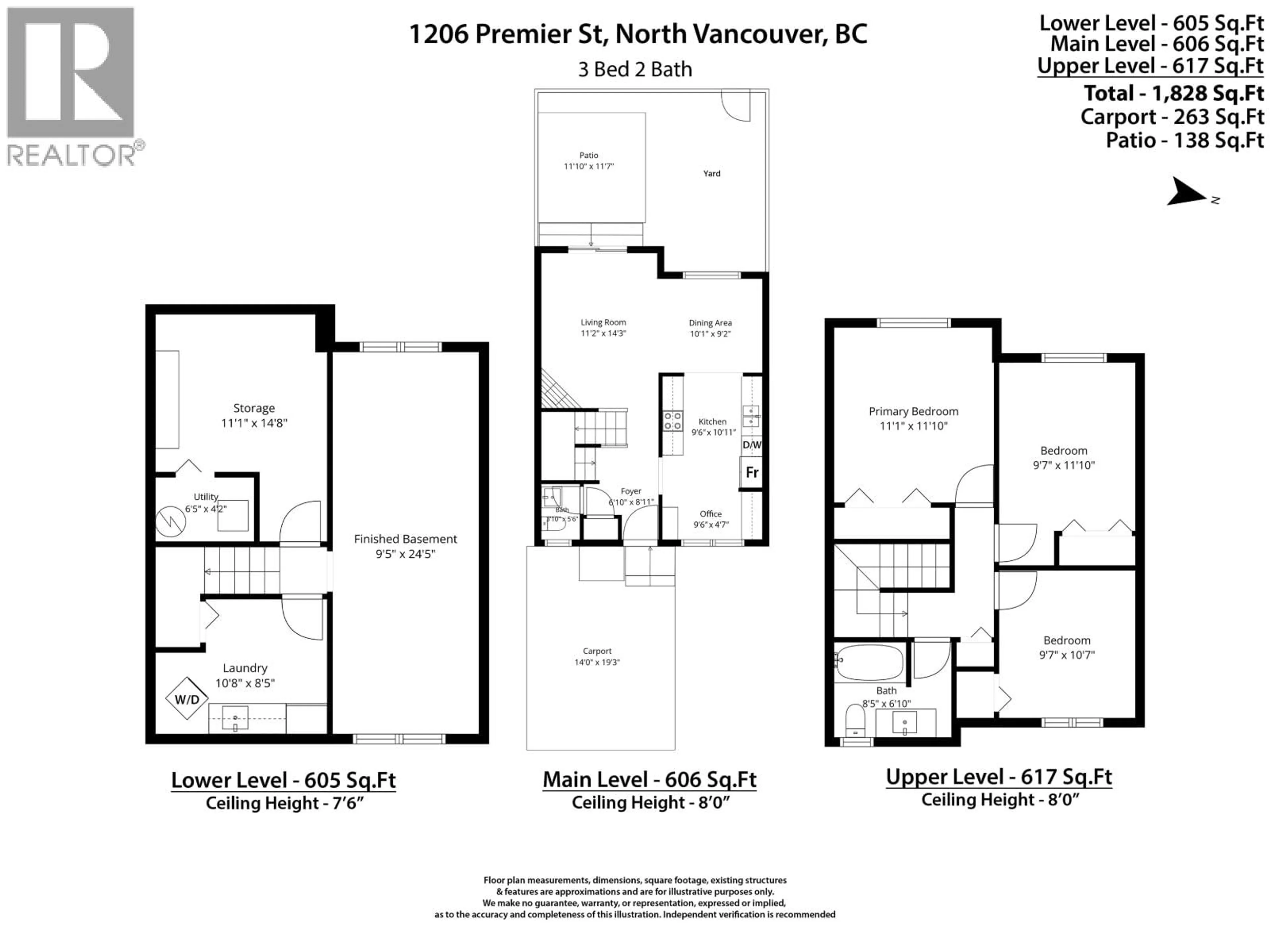 Floor plan for 1206 PREMIER STREET, North Vancouver British Columbia V7J2H4