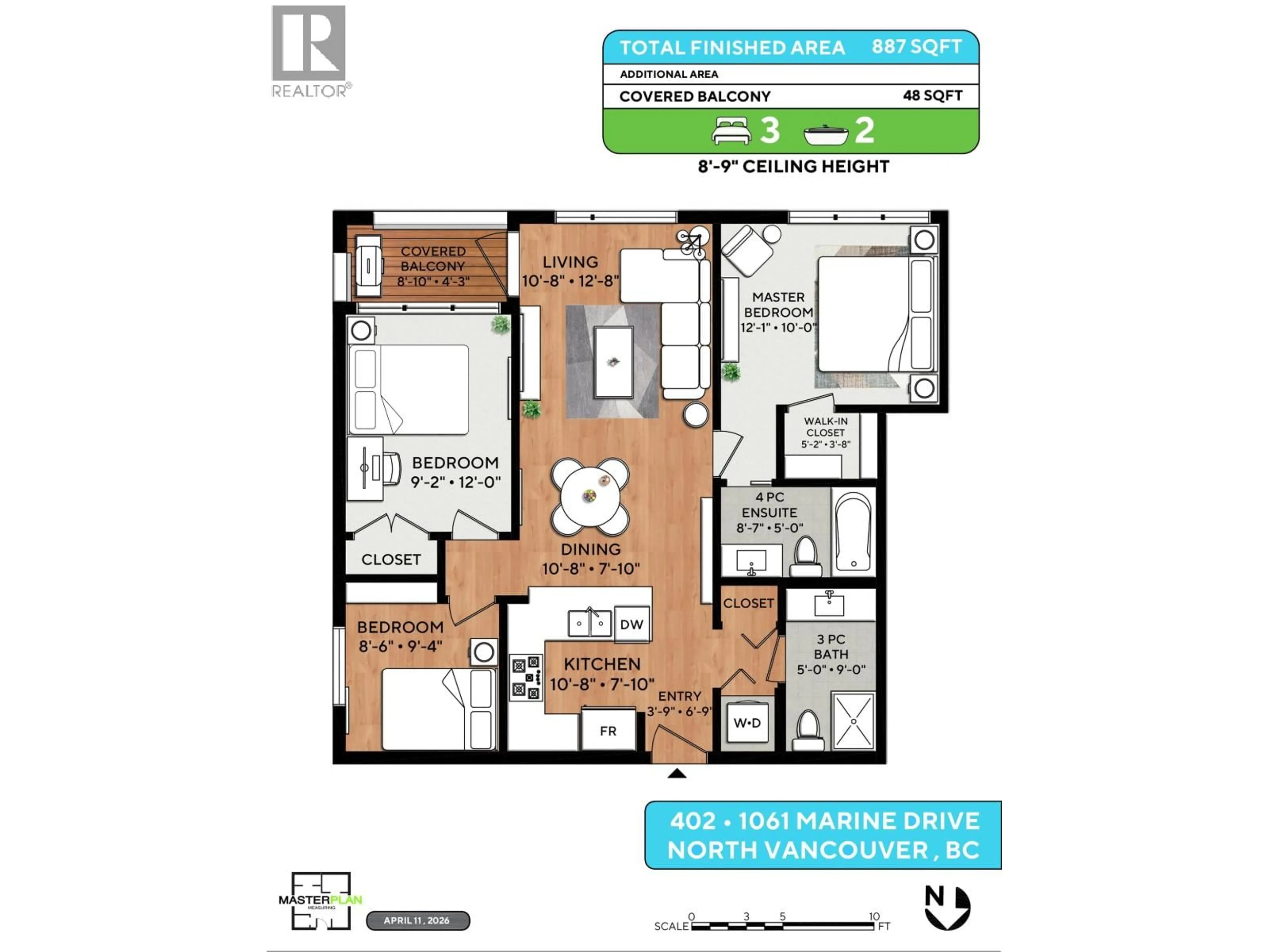 Floor plan for 402 - 1061 MARINE DRIVE, North Vancouver British Columbia V7P1S6