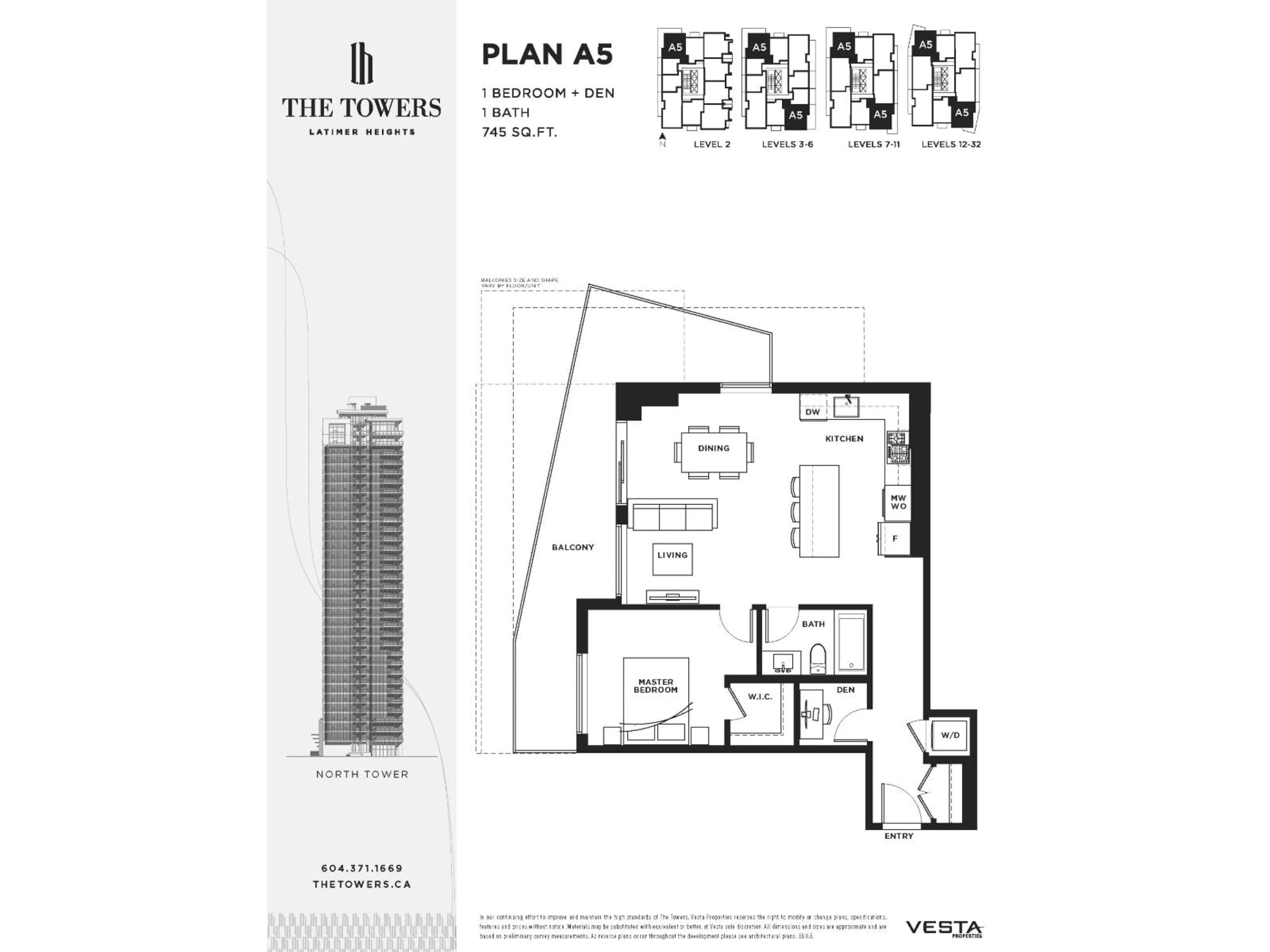 Floor plan for 608 - 8551 201 STREET, Langley British Columbia V2Y3Y5