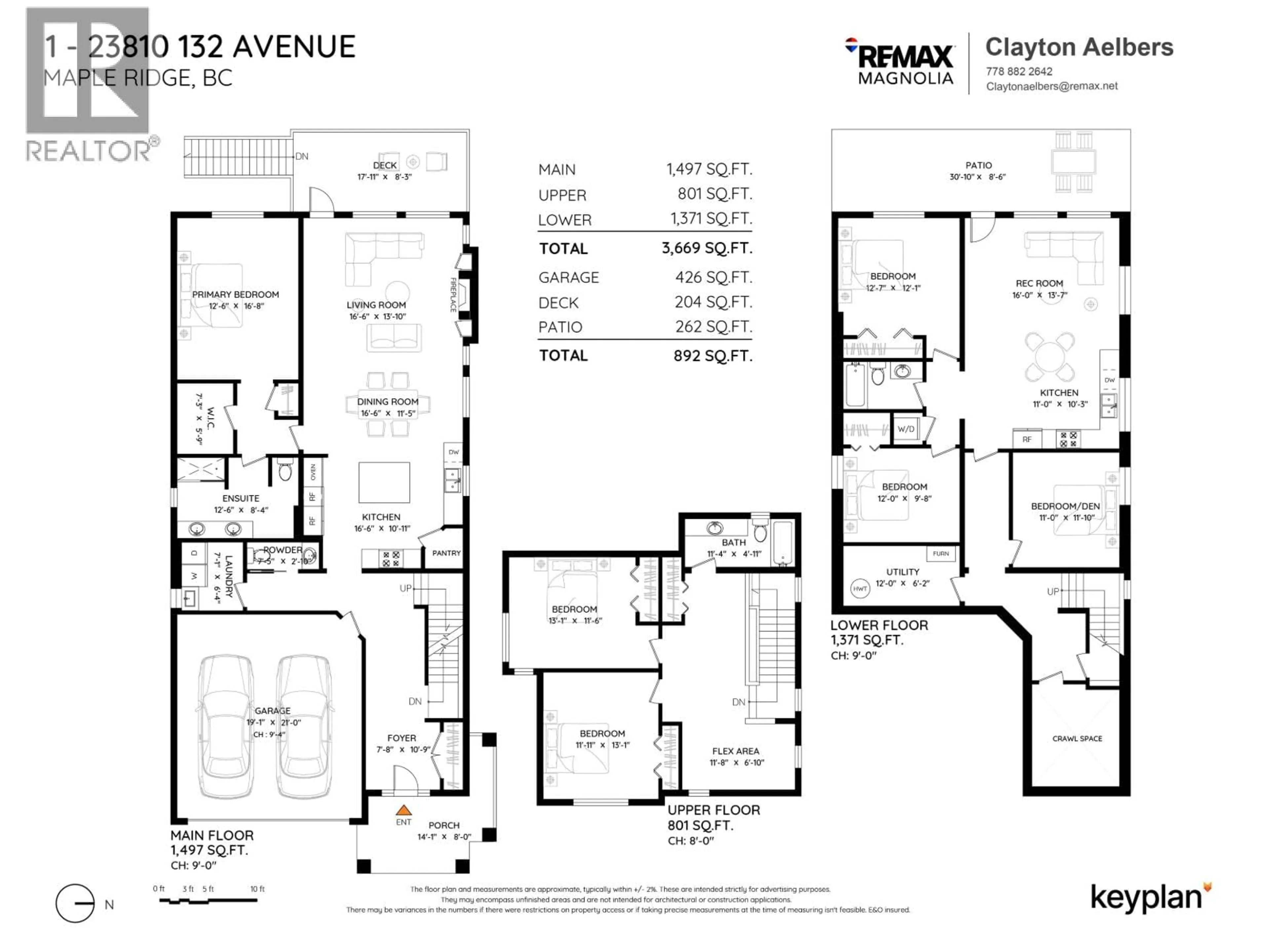 Floor plan for 1 - 23810 132 AVENUE, Maple Ridge British Columbia V4R0G3