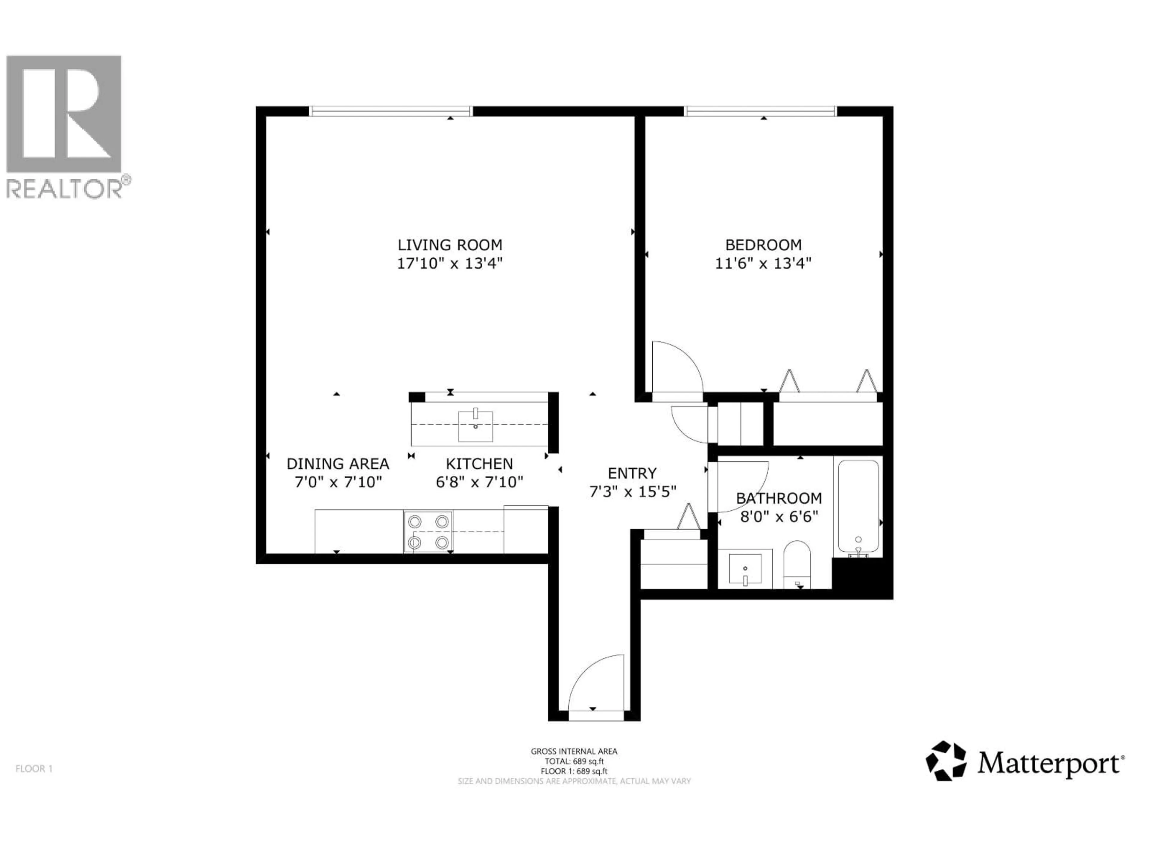 Floor plan for 215 - 8680 FREMLIN STREET, Vancouver British Columbia V6P3X3