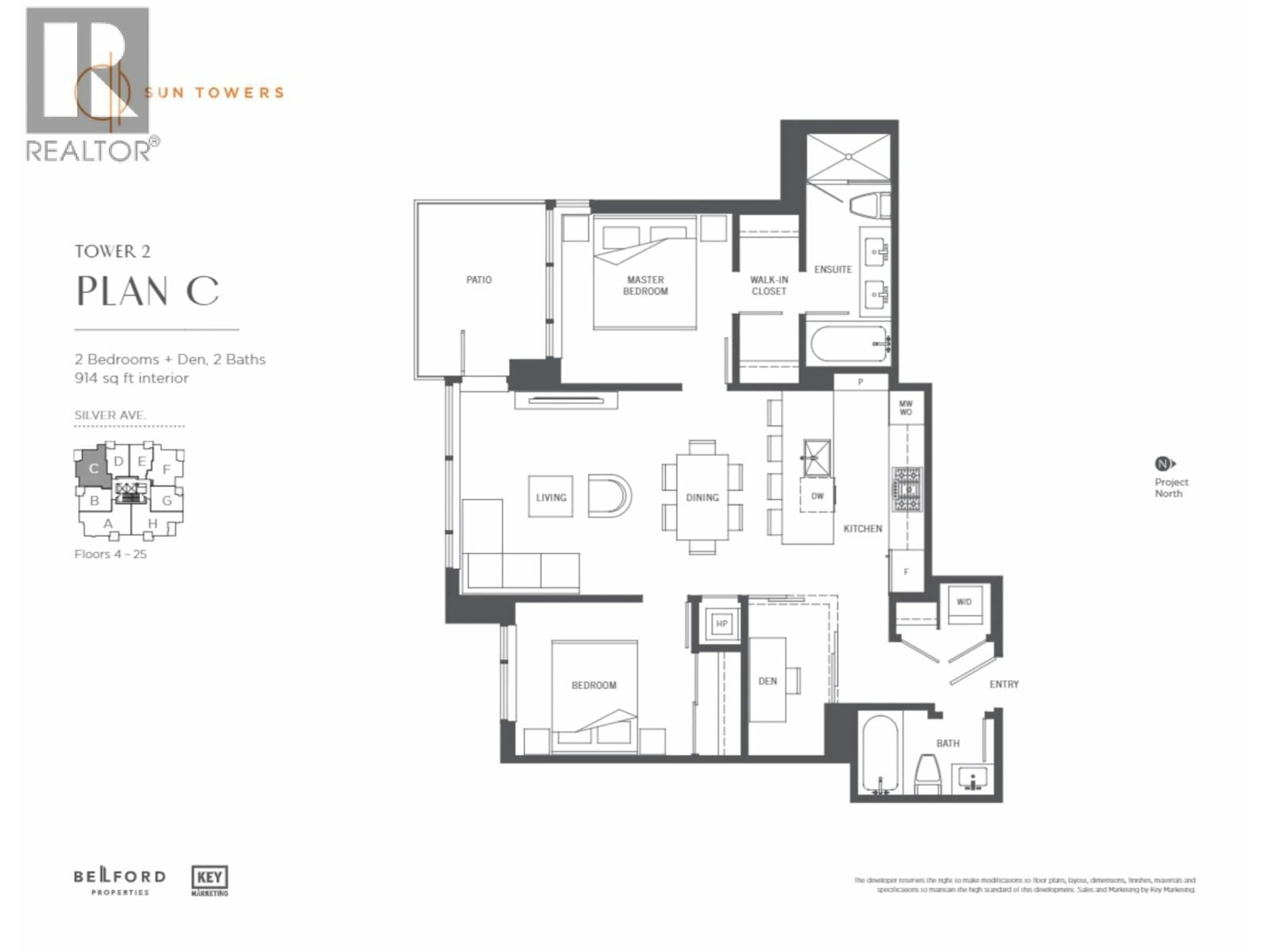 Floor plan for 2404 - 6398 SILVER AVENUE, Burnaby British Columbia V5H0K7