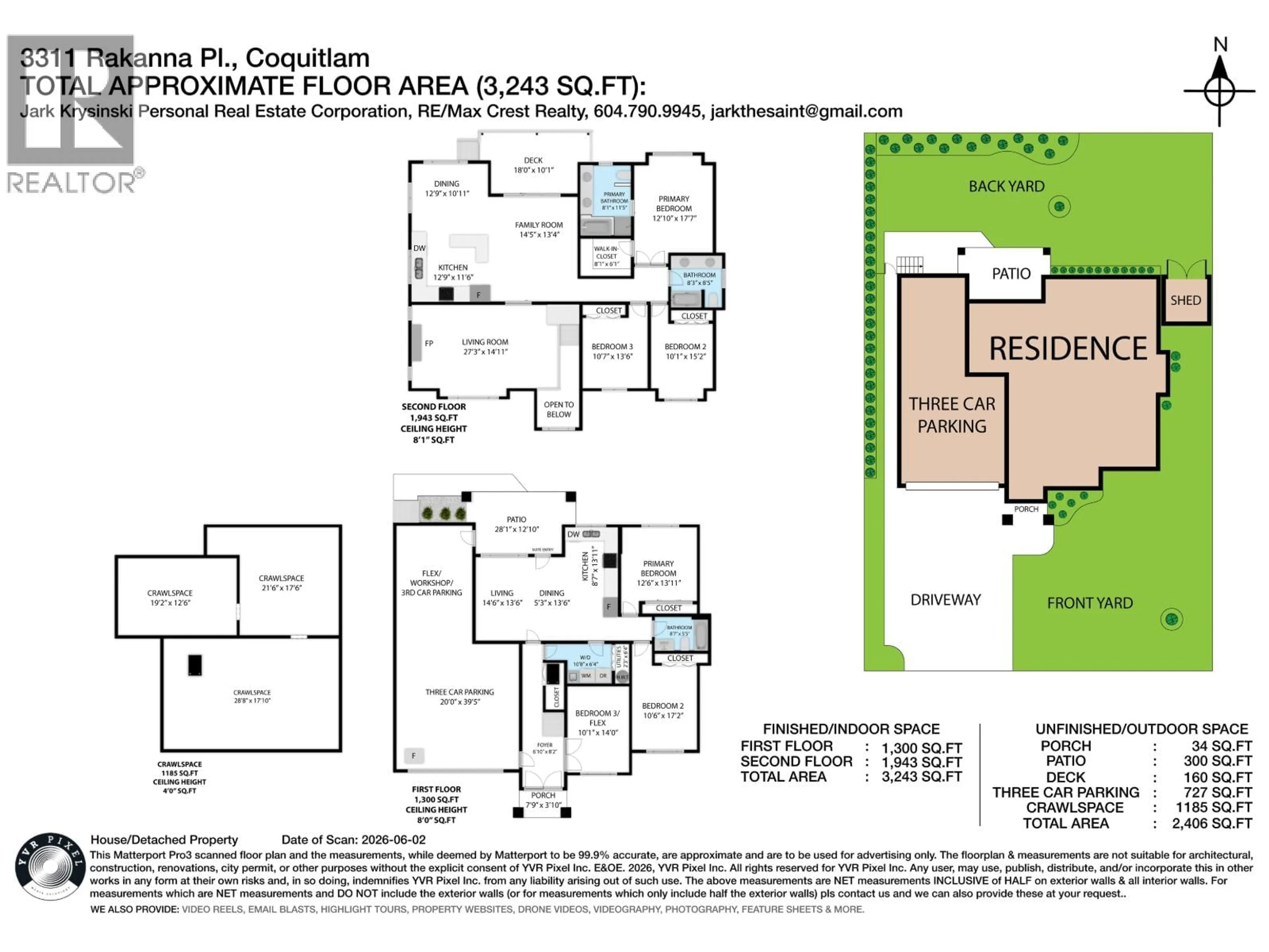 Floor plan for 3311 RAKANNA PLACE, Coquitlam British Columbia V3E3B2