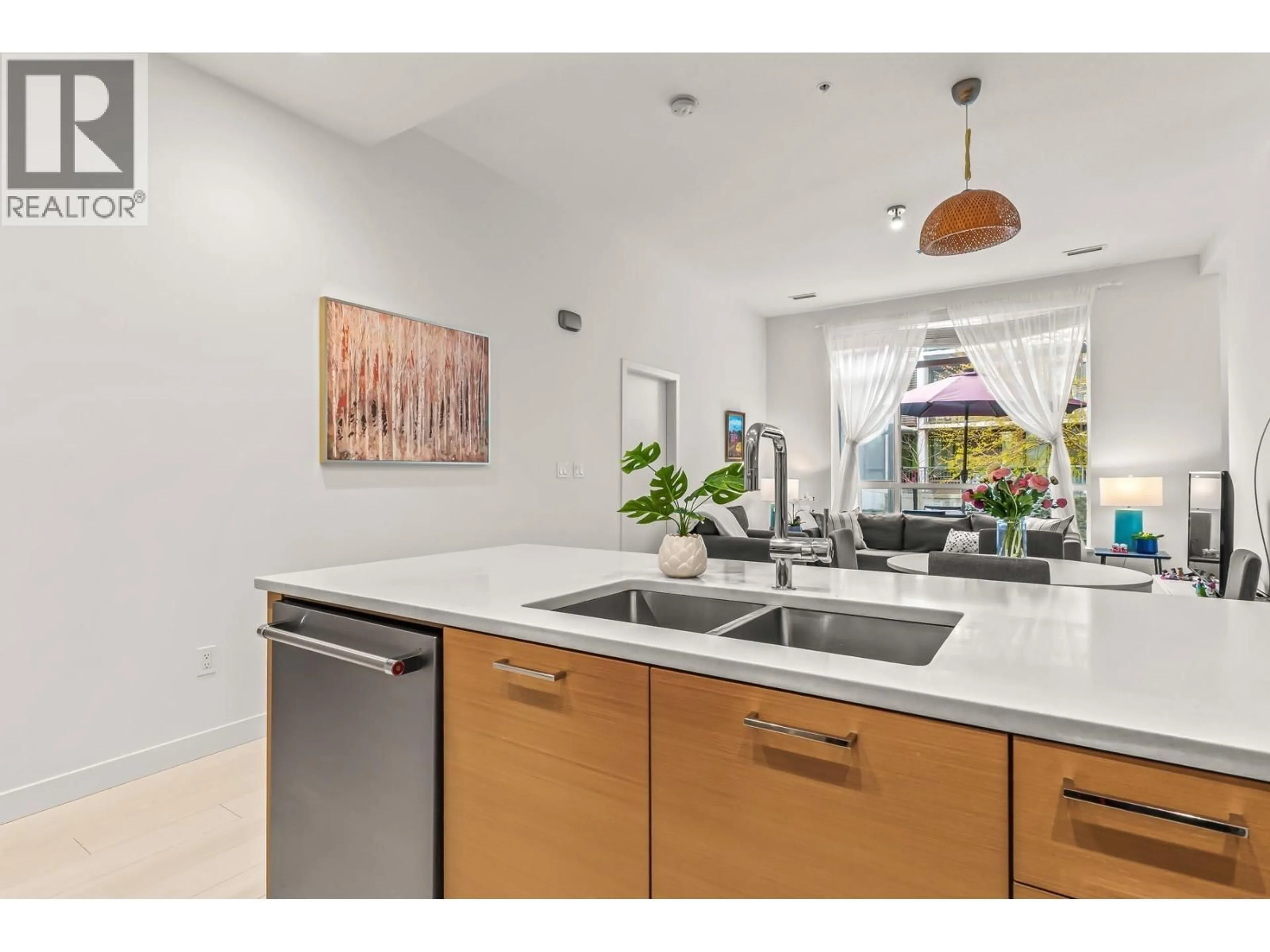 Open concept kitchen, ceramic/tile floor for 117 - 3581 ROSS DRIVE, Vancouver British Columbia V6S0K5