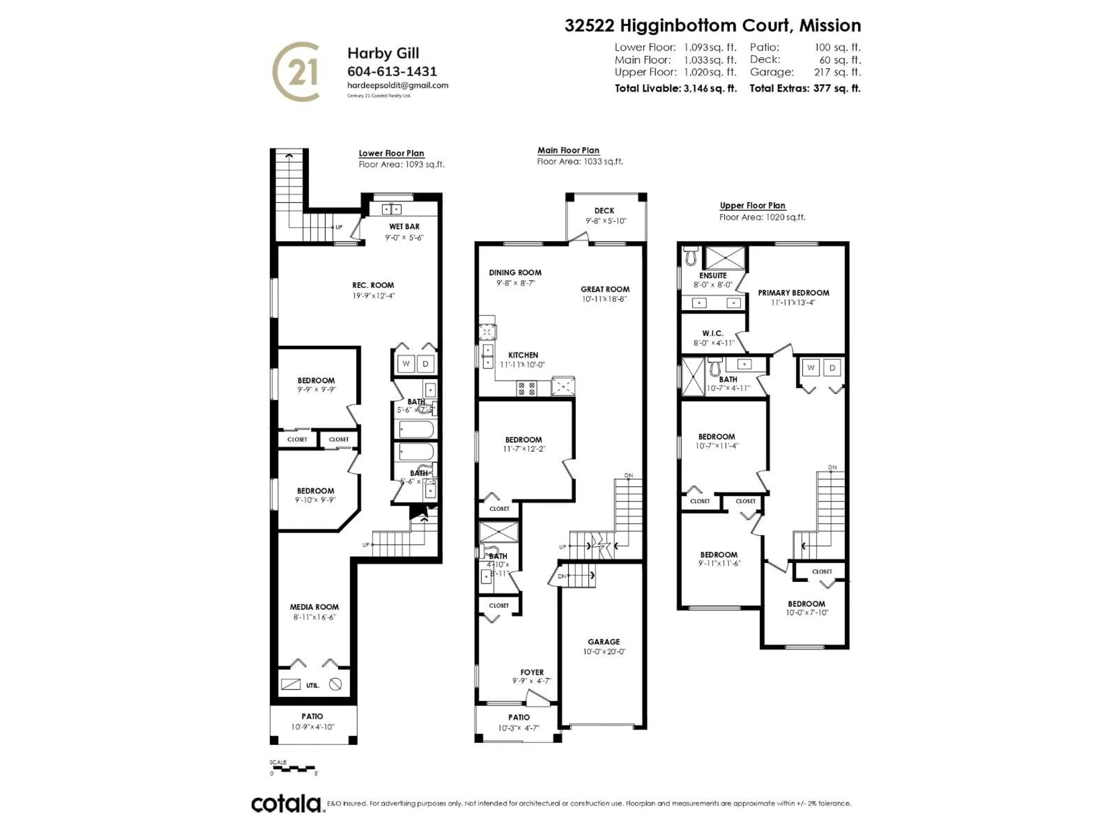 Floor plan for 32522 HIGGINBOTTOM COURT, Mission British Columbia V2V2T7