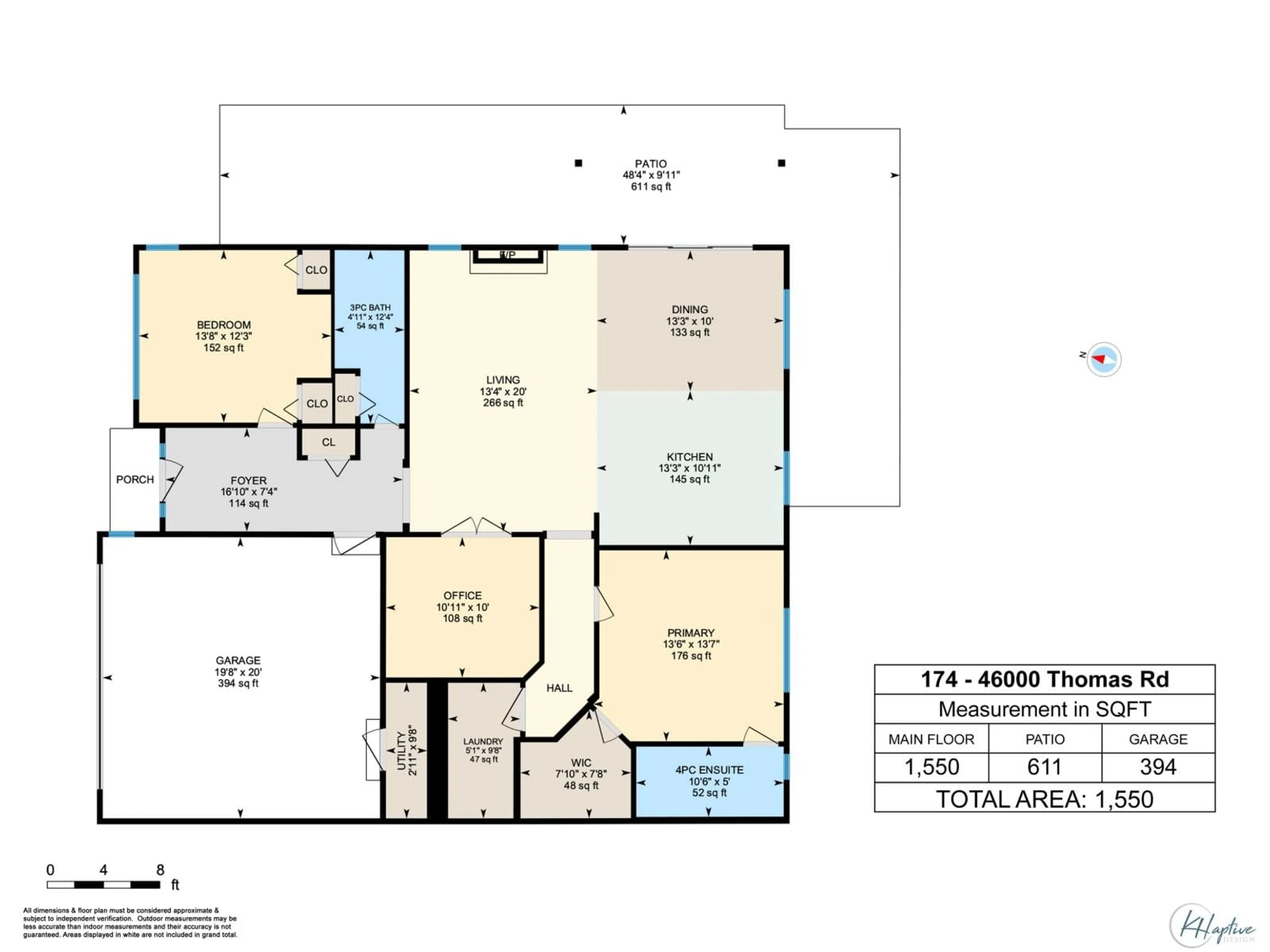 Floor plan for 174 - 46000 THOMAS ROAD, Chilliwack British Columbia V2R5W6
