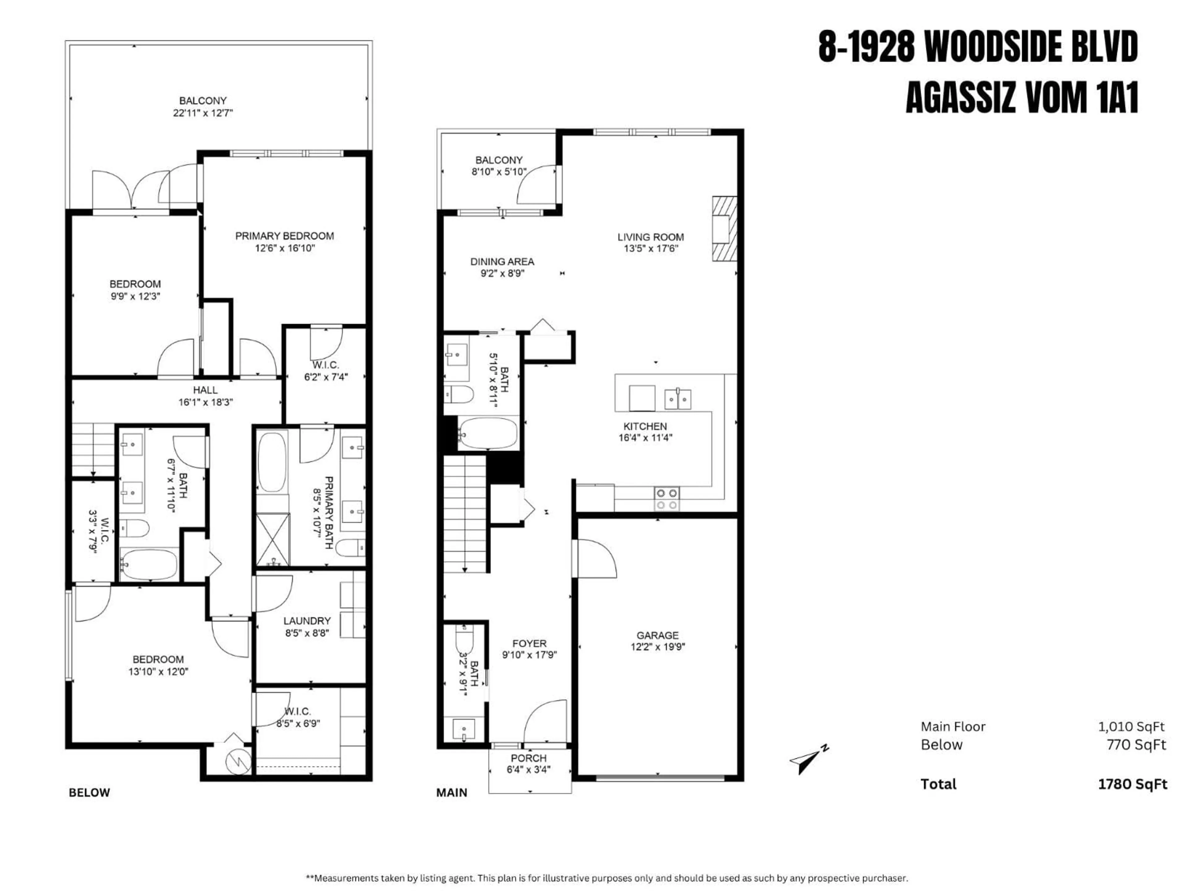 Floor plan for 8 - 1928 WOODSIDE BOULEVARD, Agassiz British Columbia V0M1A1