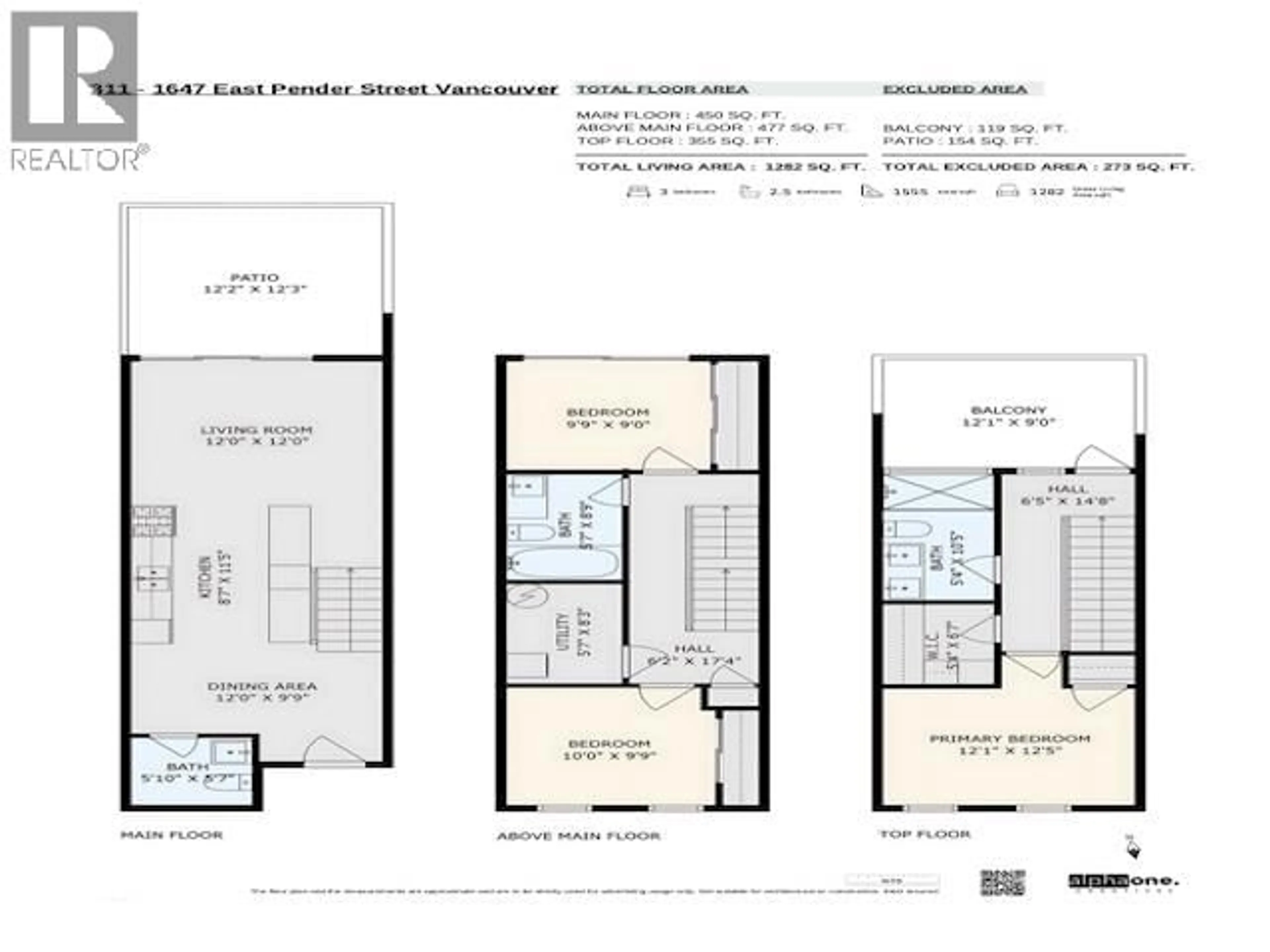 Floor plan for 311 - 1647 PENDER STREET, Vancouver British Columbia V5L1W2