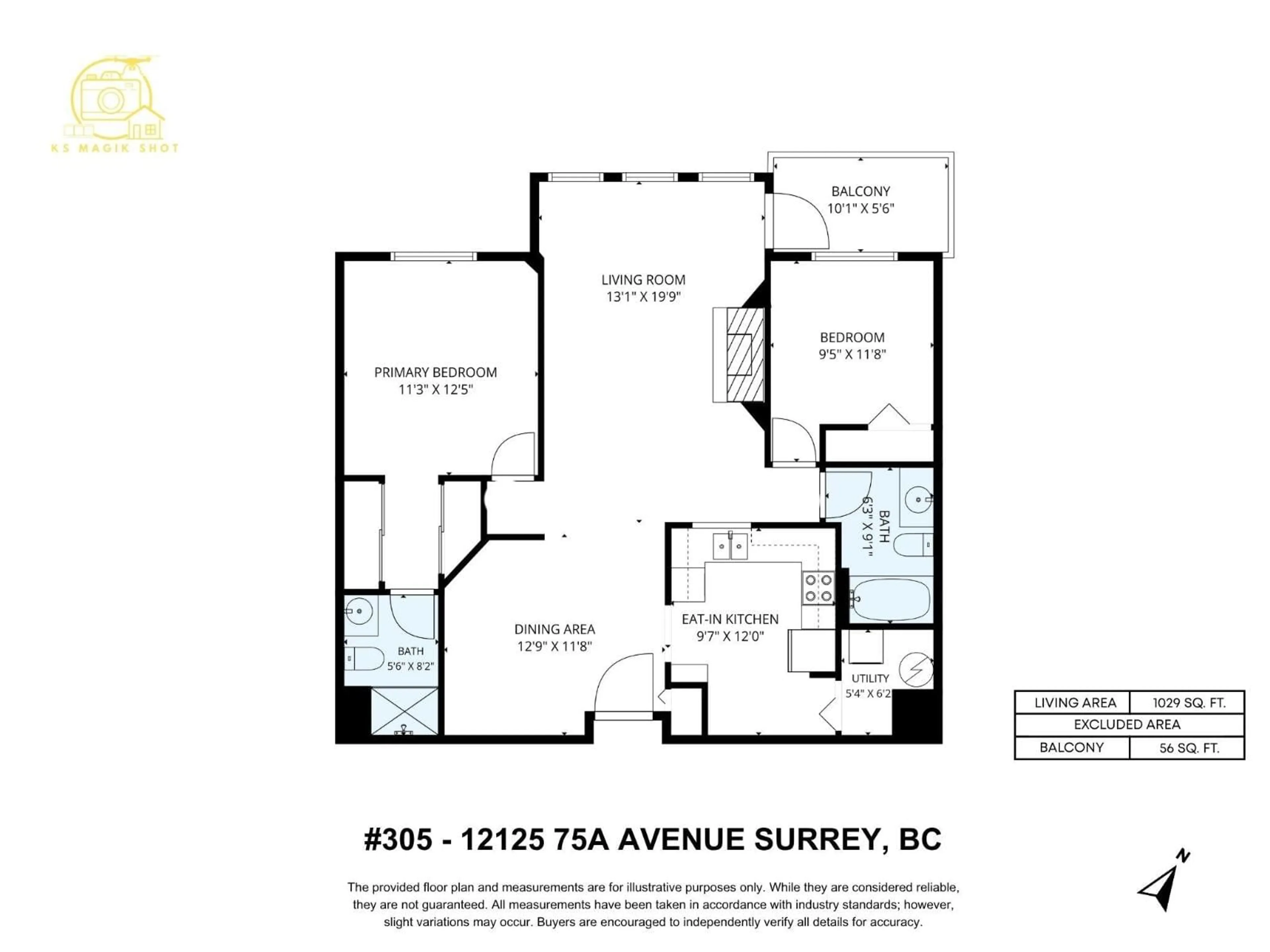 Floor plan for 305 - 12125 75A AVENUE, Surrey British Columbia V3W1B9