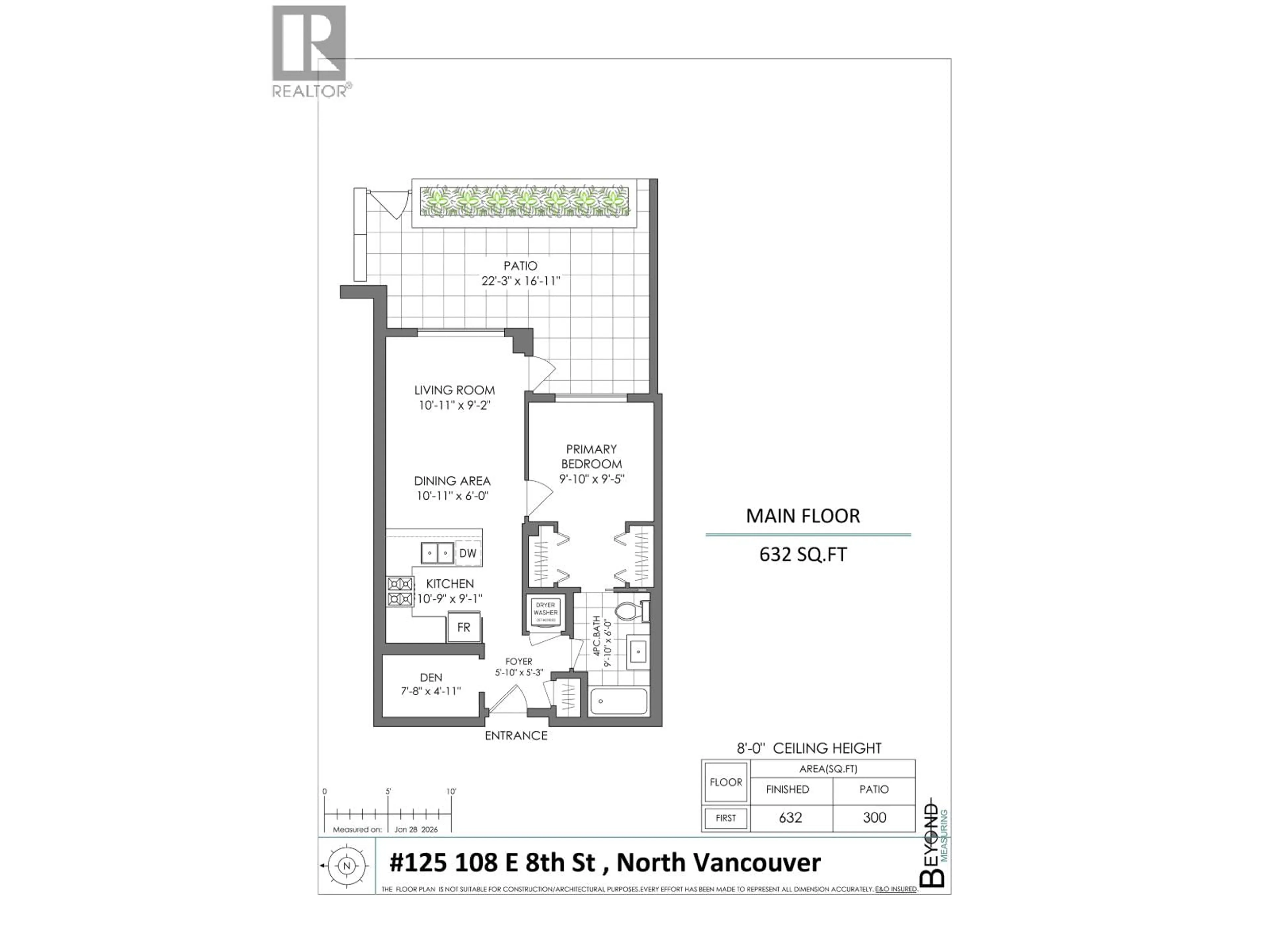 Floor plan for 125 - 108 8TH STREET, North Vancouver British Columbia V7L0H1