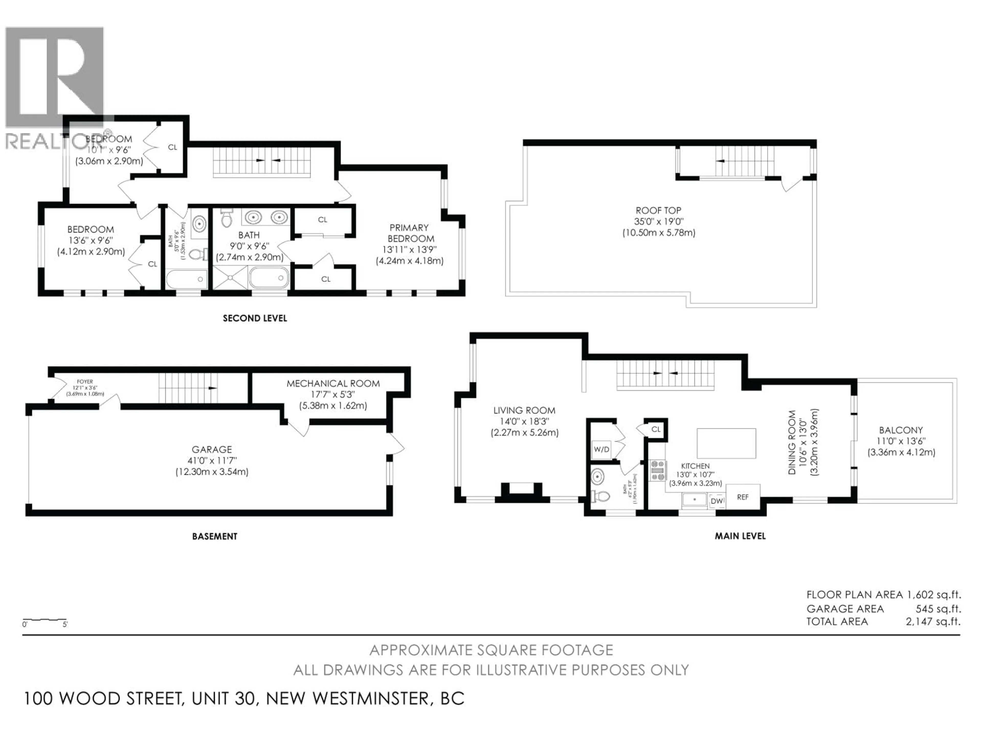 Floor plan for 30 - 100 WOOD STREET, New Westminster British Columbia V3M0H6