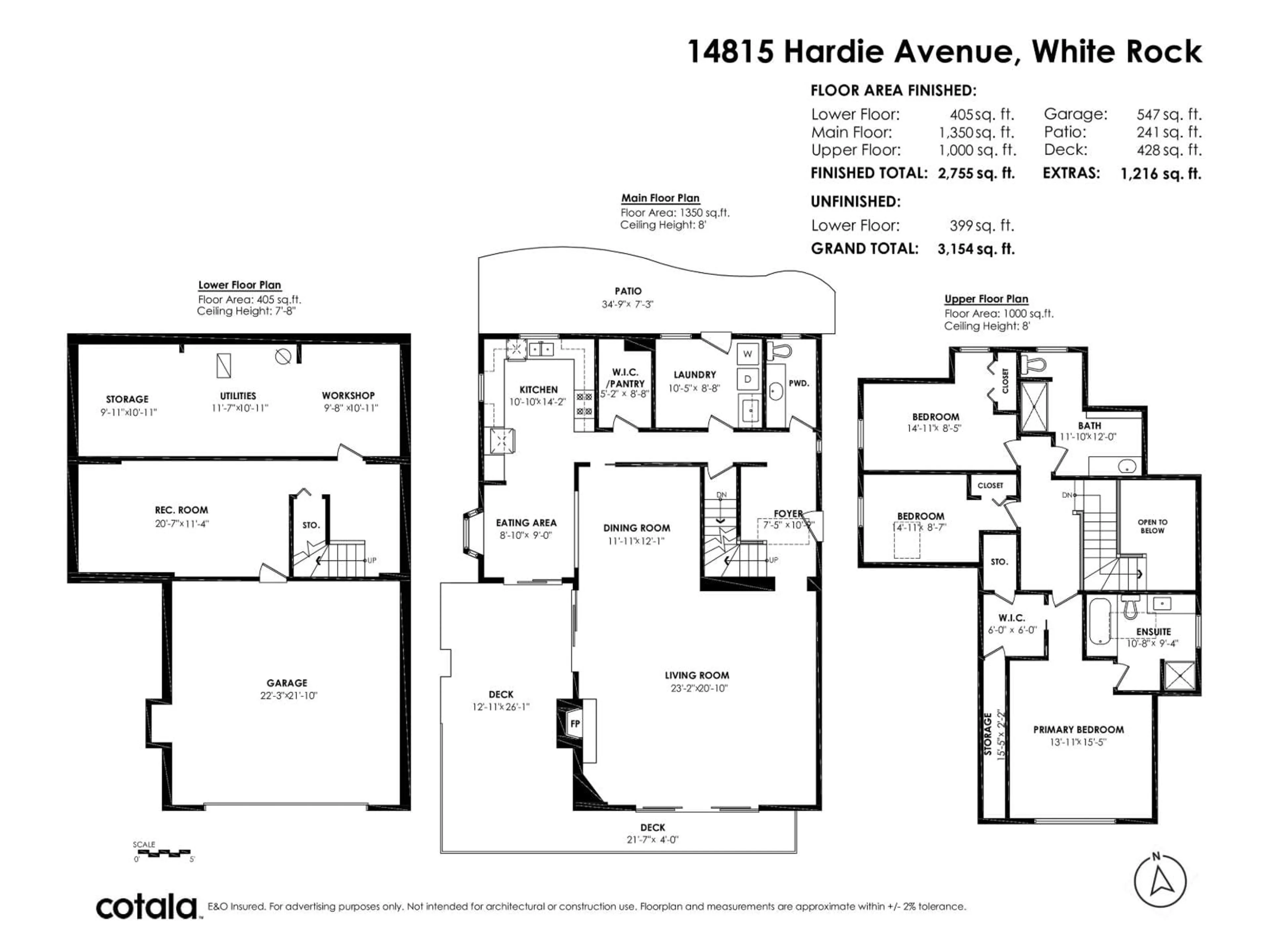 Floor plan for 14815 HARDIE AVENUE, White Rock British Columbia V4B2H6