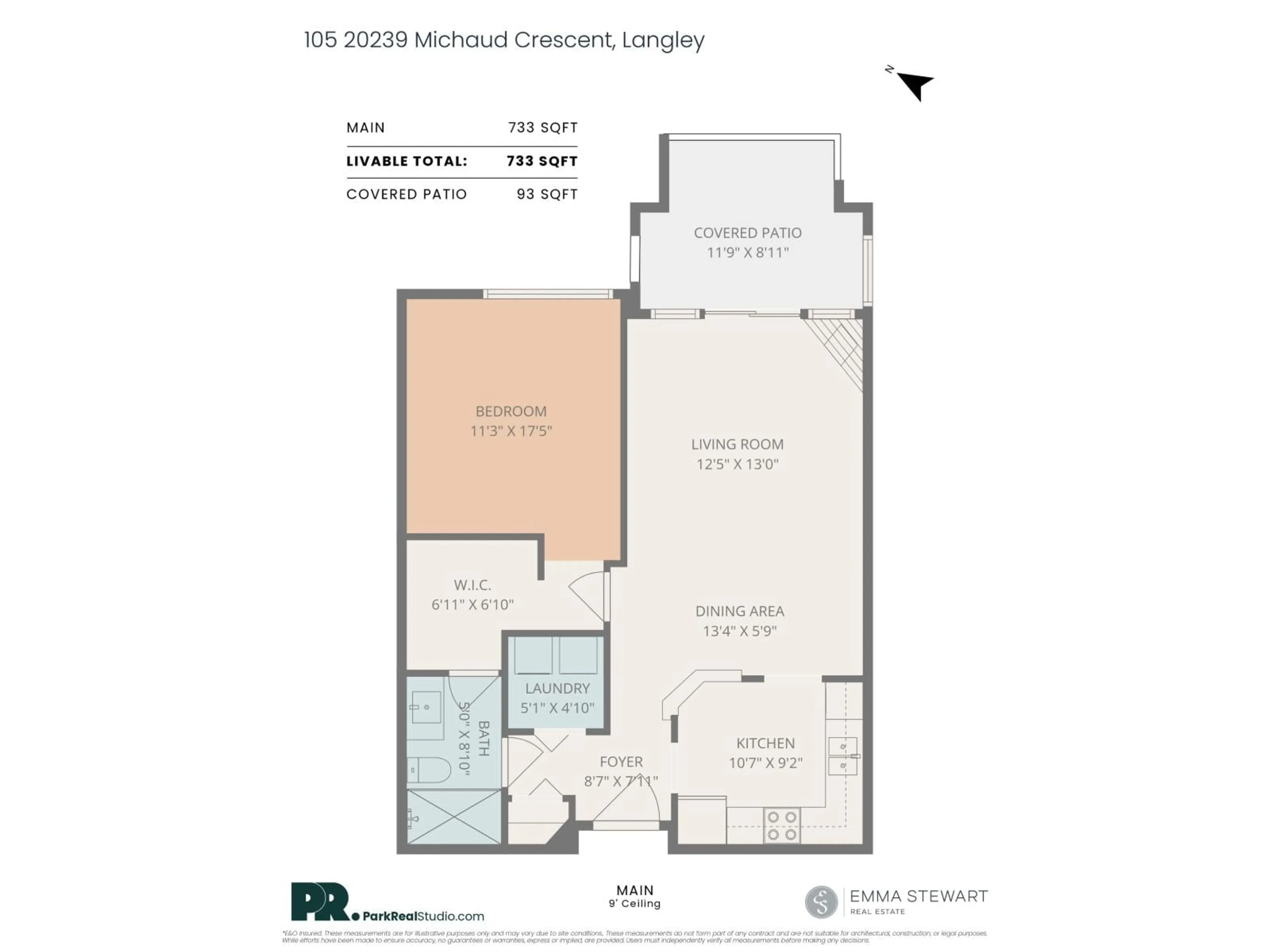 Floor plan for 105 - 20239 MICHAUD CRESCENT, Langley British Columbia V3A8L1