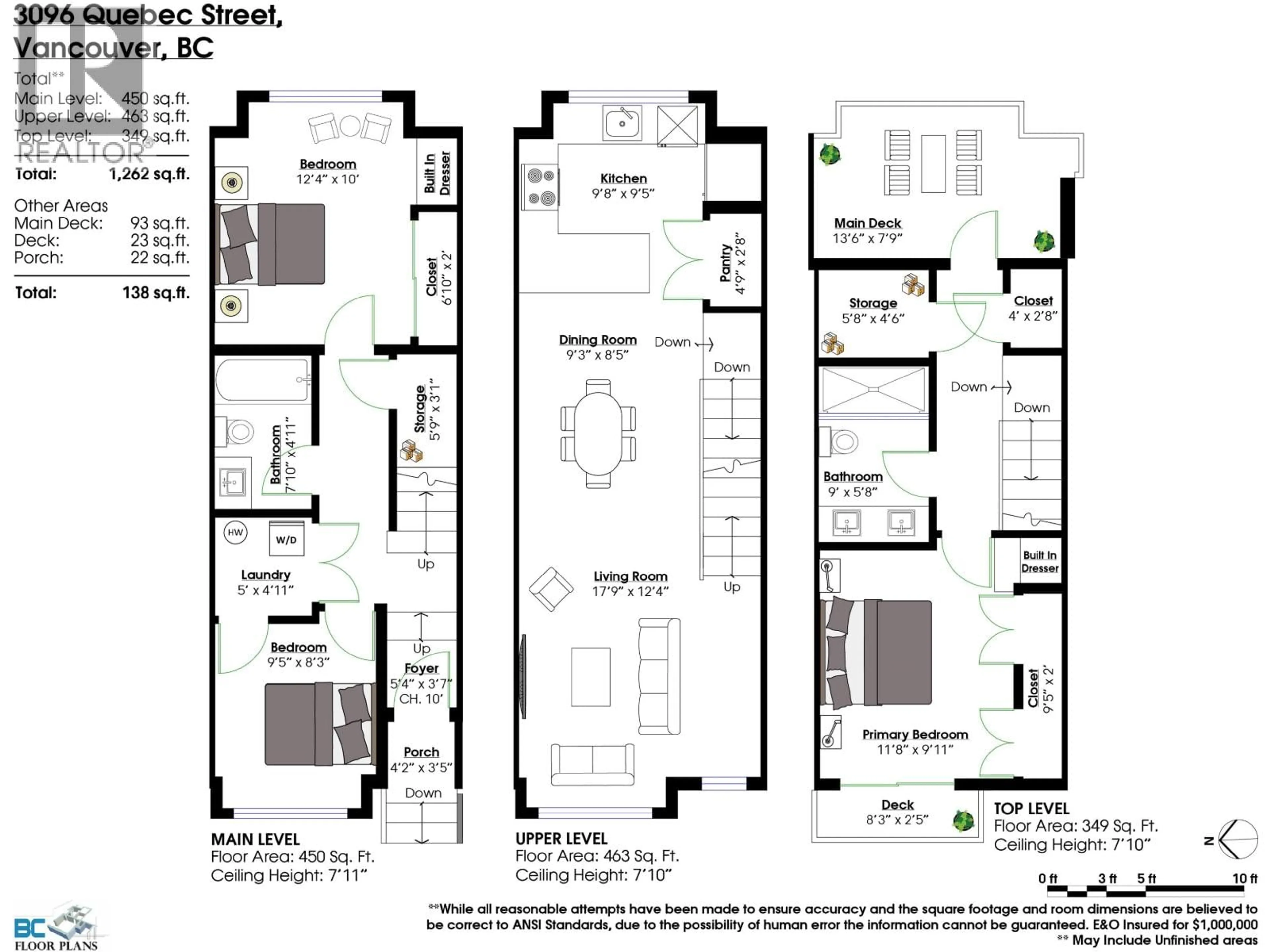 Floor plan for 3096 QUEBEC STREET, Vancouver British Columbia V5T3B1