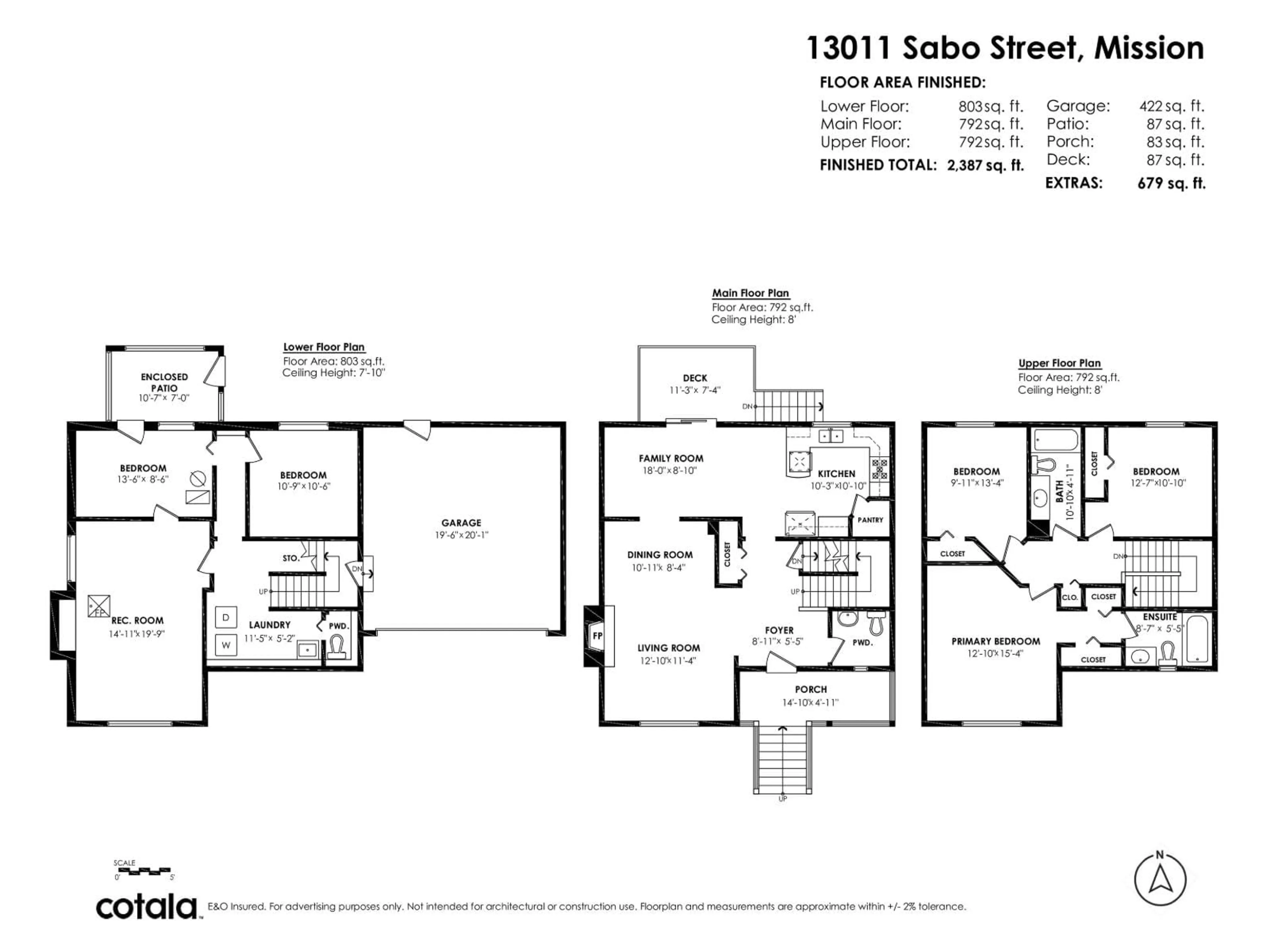 Floor plan for 13011 SABO STREET, Mission British Columbia V4S1L6