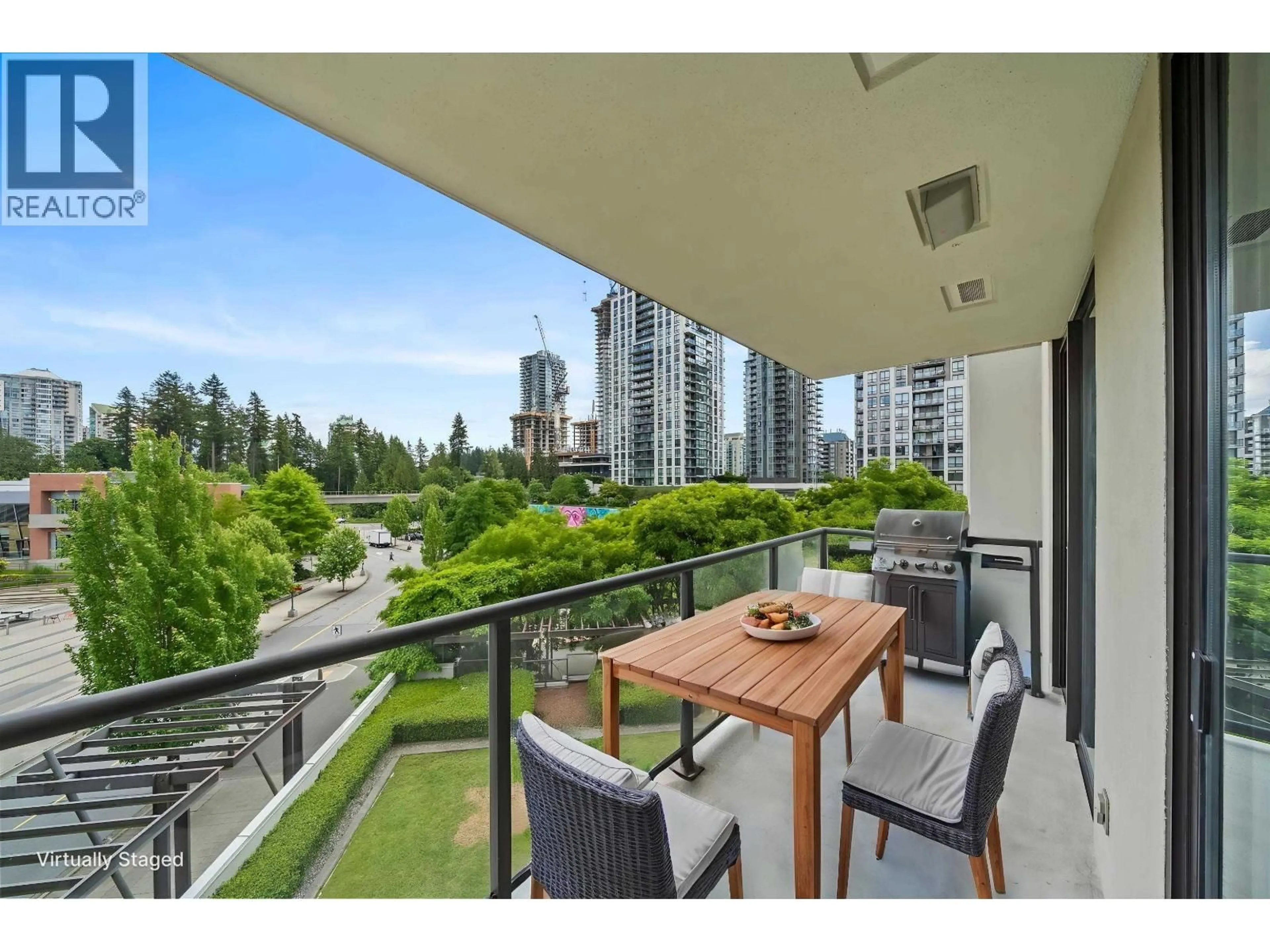 Balcony in the apartment, city buildings view from balcony for 608 - 2982 BURLINGTON DRIVE, Coquitlam British Columbia V3B0B3