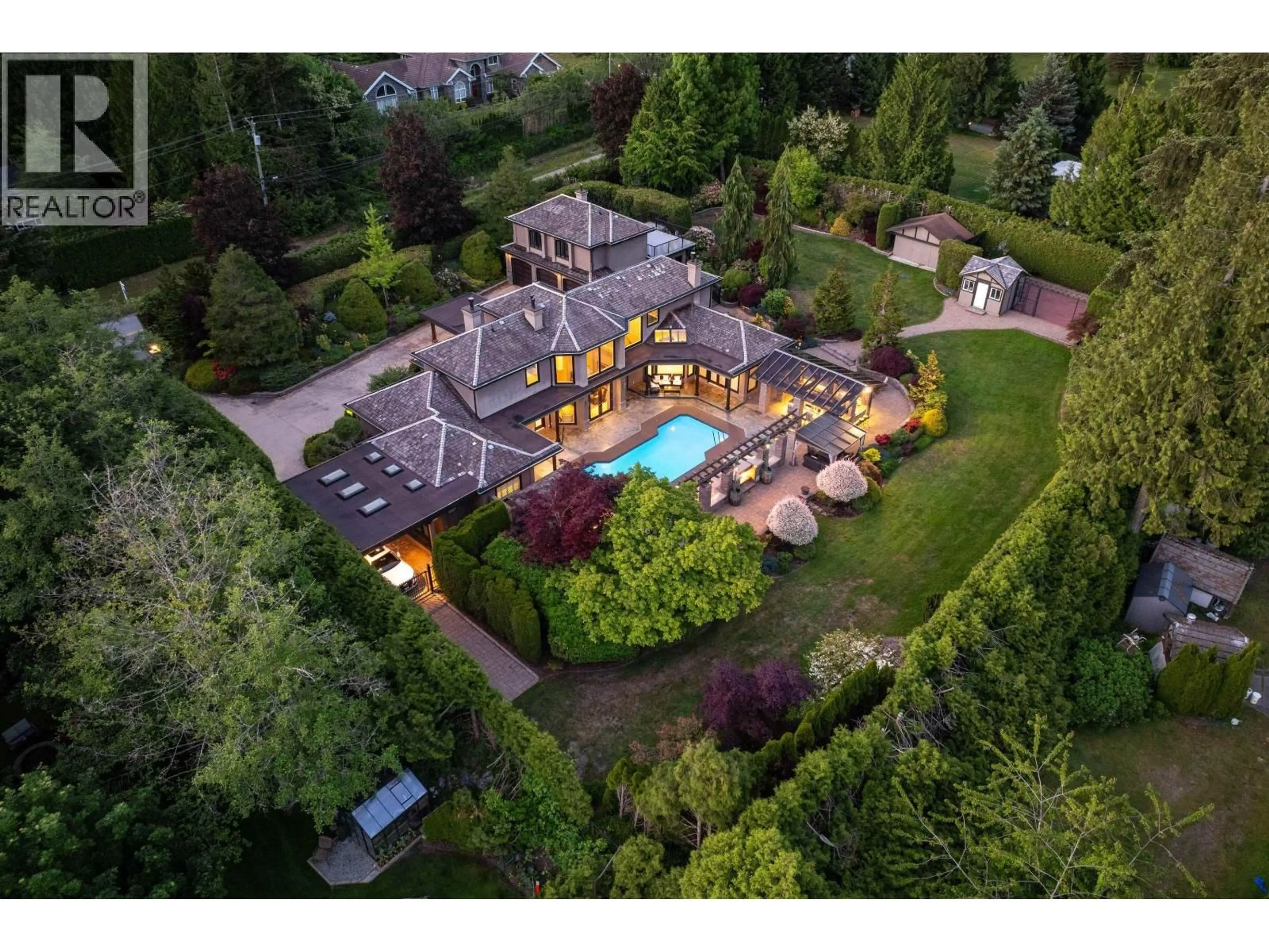 A pic from outside/outdoor area/front of a property/back of a property/a pic from drone, mountain view for 2514 EAST ROAD, Anmore British Columbia V3H5G9